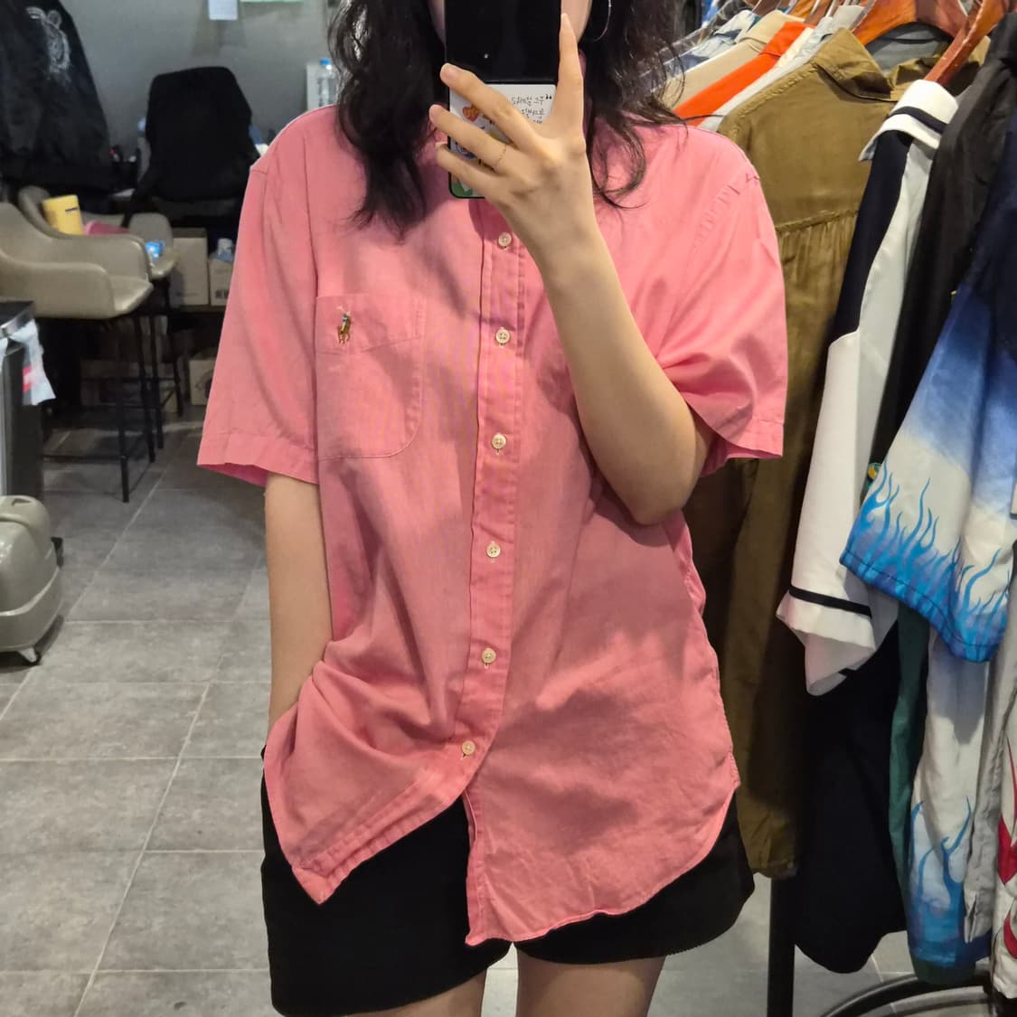 [NO.9] 폴로 반팔 셔츠 핑크 상품이미지3