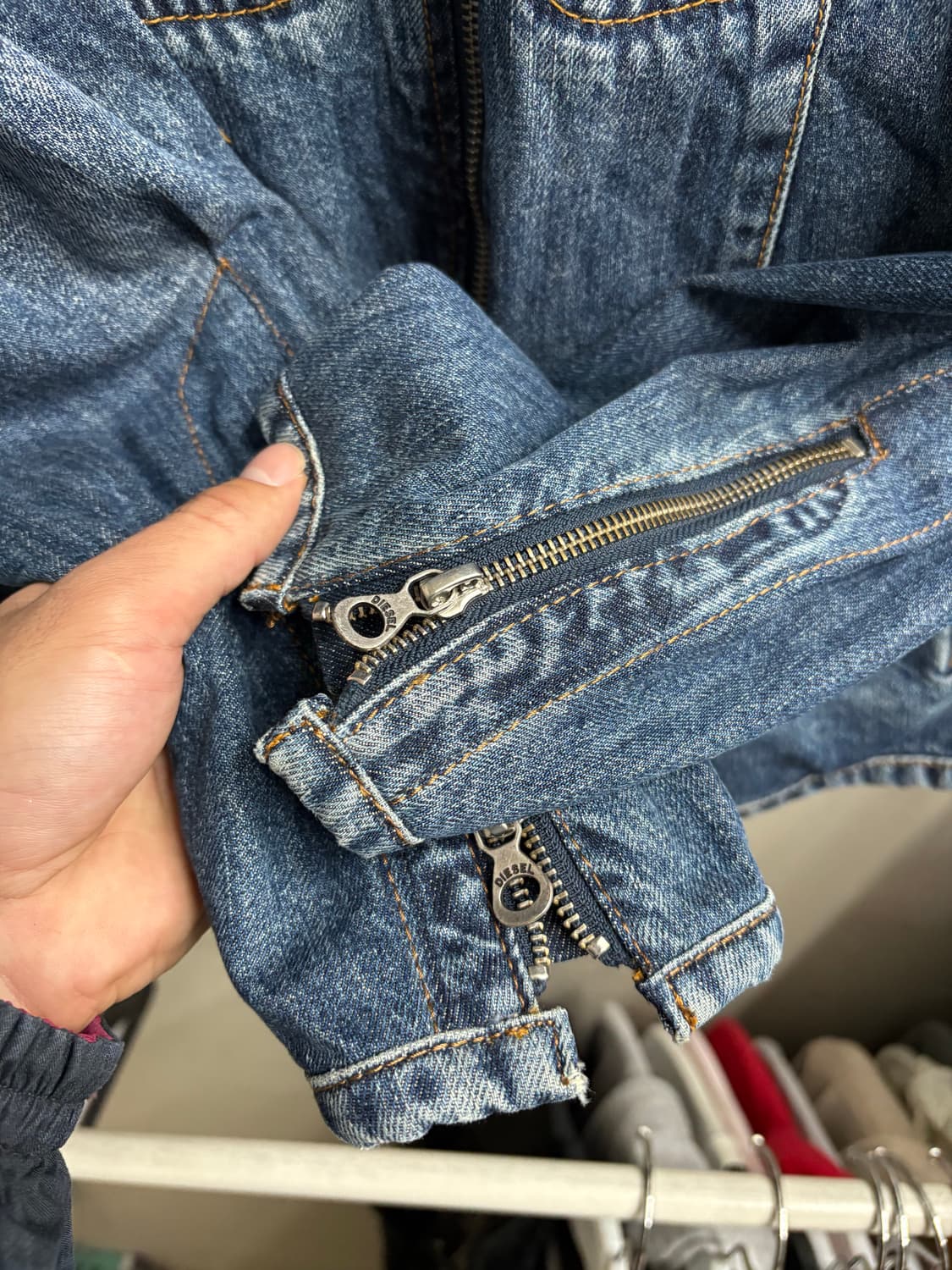 디젤 바이커 다크블루 데님자켓 상품이미지6