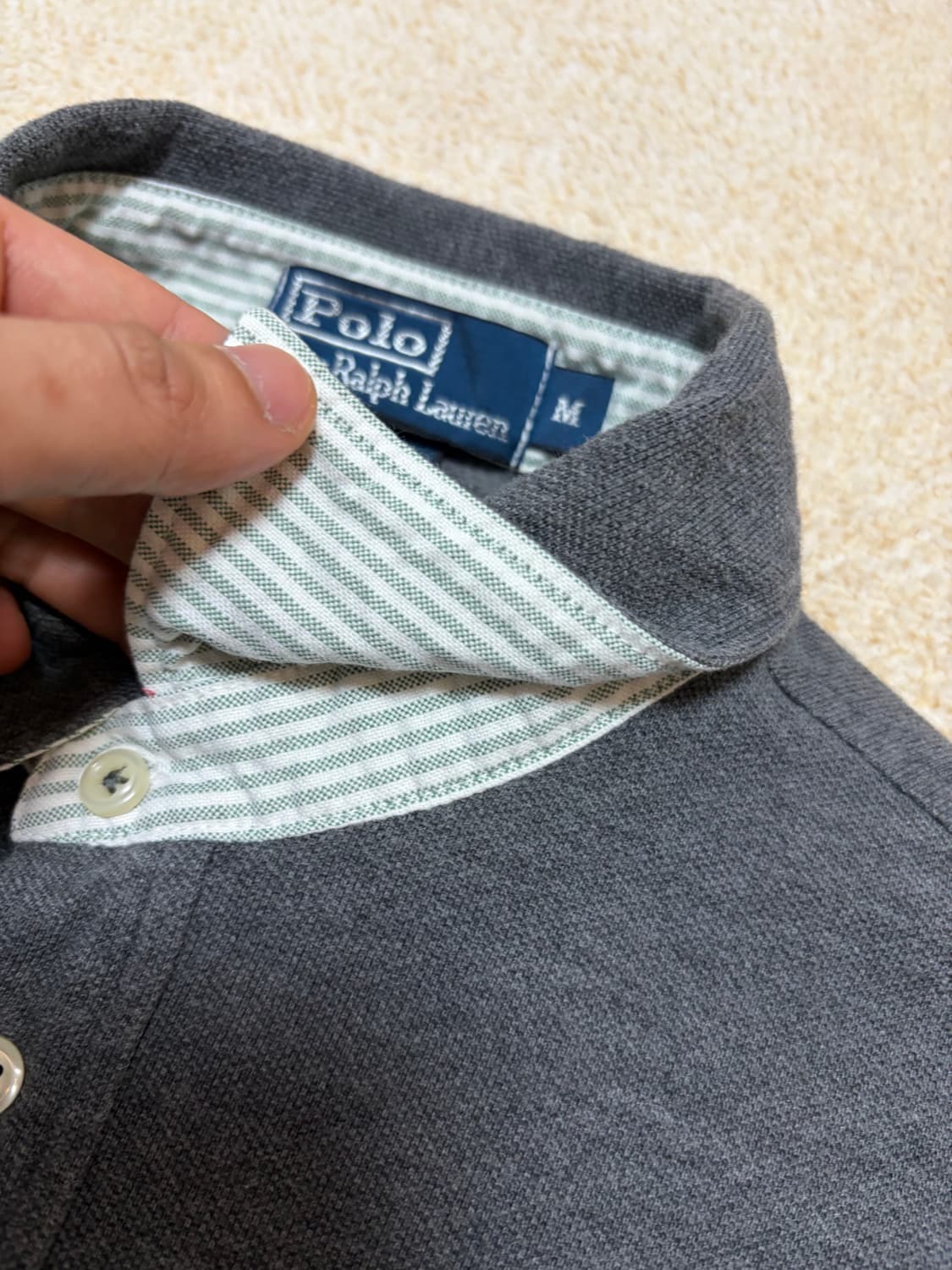 M) 폴로 랄프로렌 반팔 카라티 pk티 그레이 상품이미지4