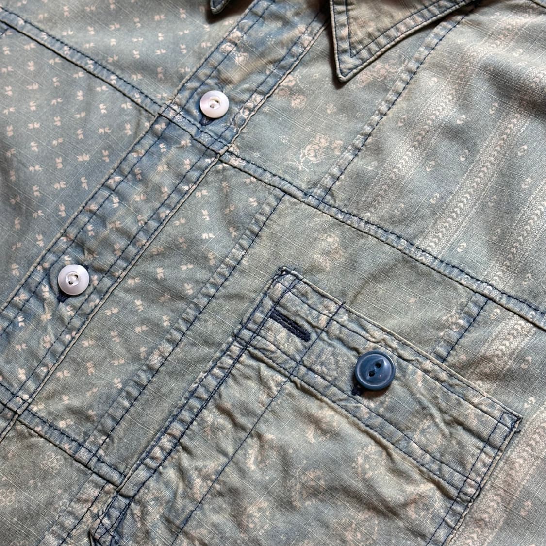 폴로 패치워크 셔츠 상품이미지4