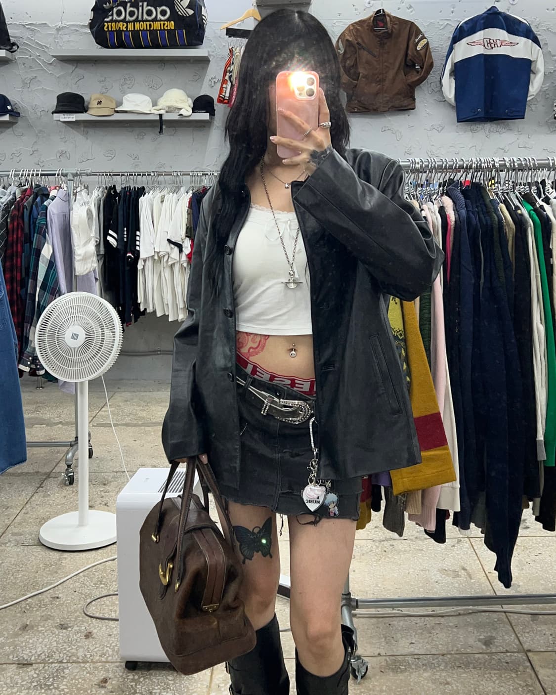 로보 쉽스킨 레더자켓 100 상품이미지1