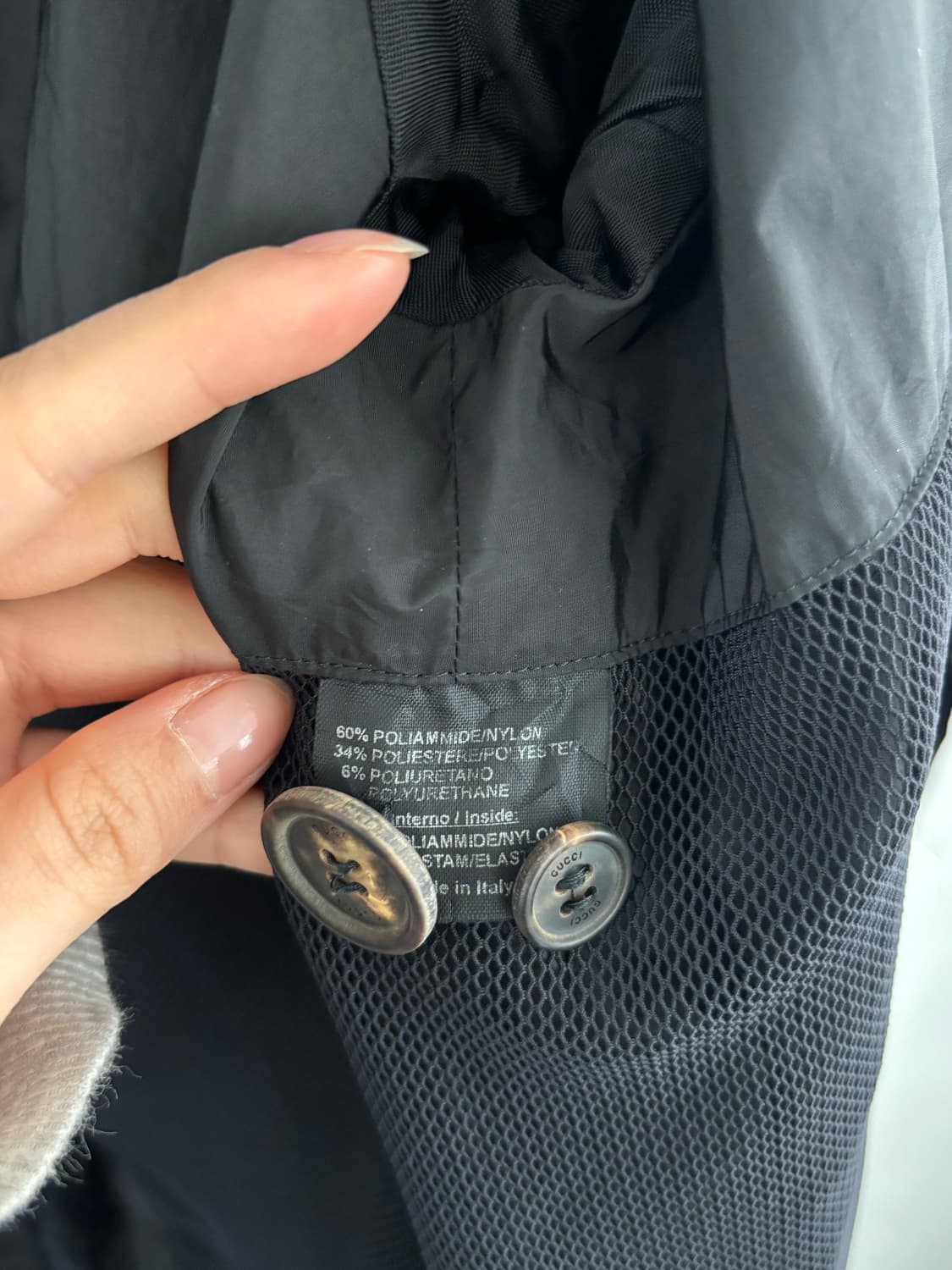 Gucci 구찌 패커블 블랙 나일론 코트 상품이미지8