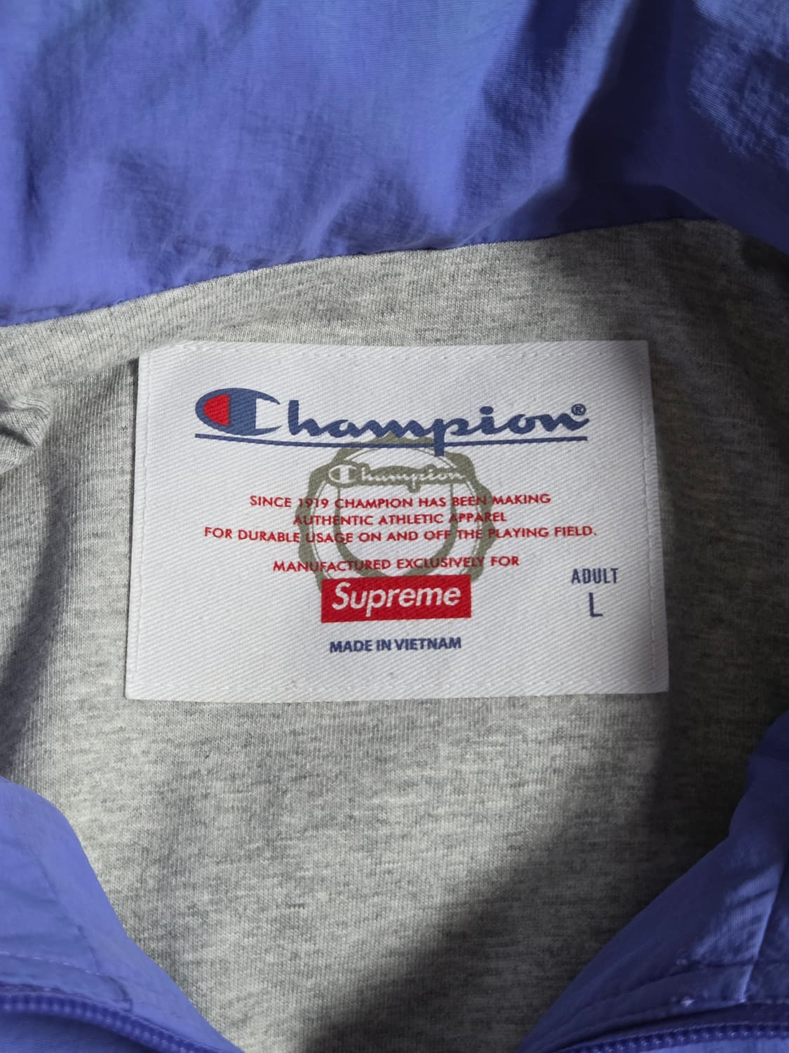 [L] 슈프림 챔피온 트랙 자켓 바람막이 퍼플 상품이미지7