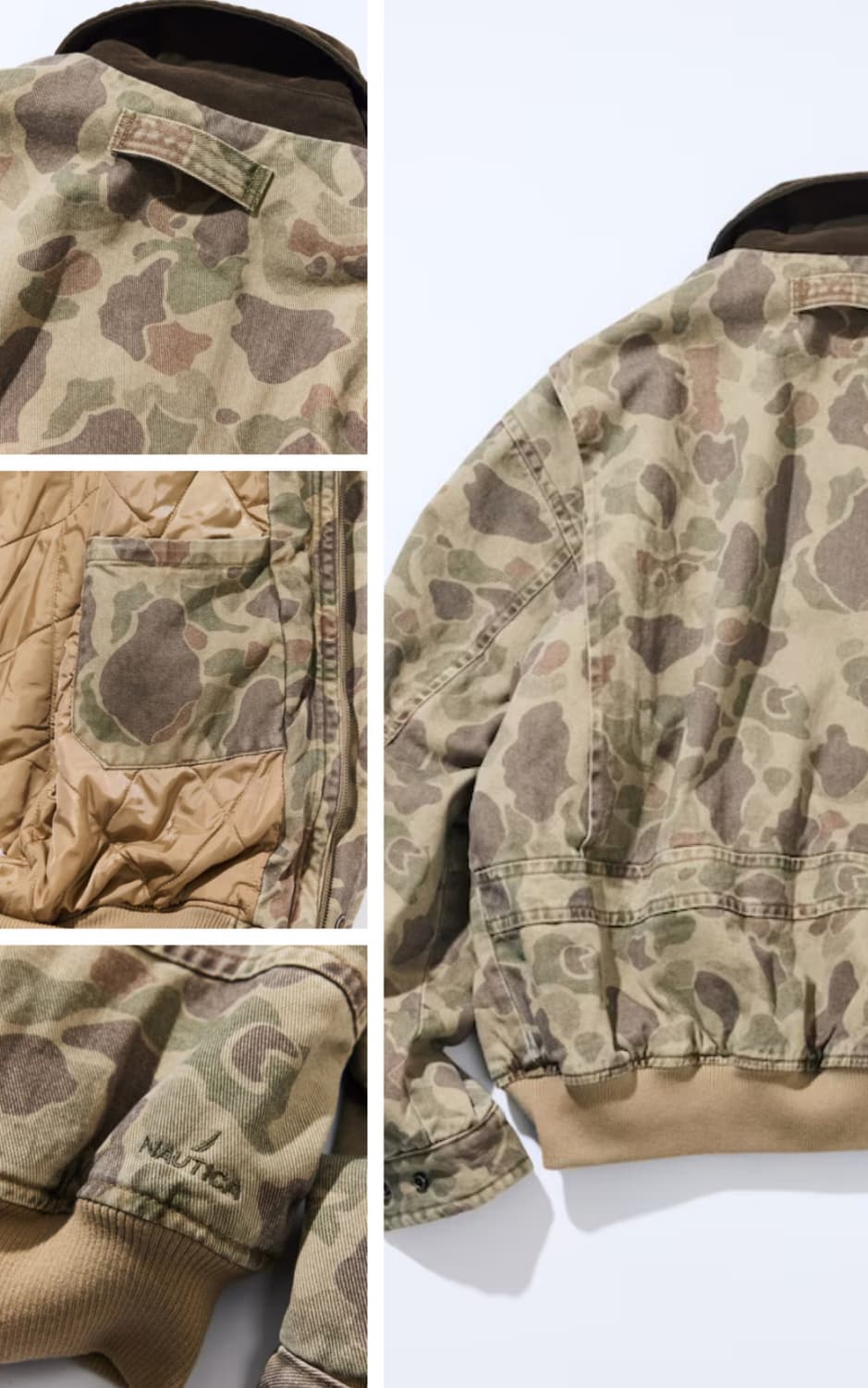 노티카 덕 패턴 봄버 자켓 카모플라주 상품이미지3
