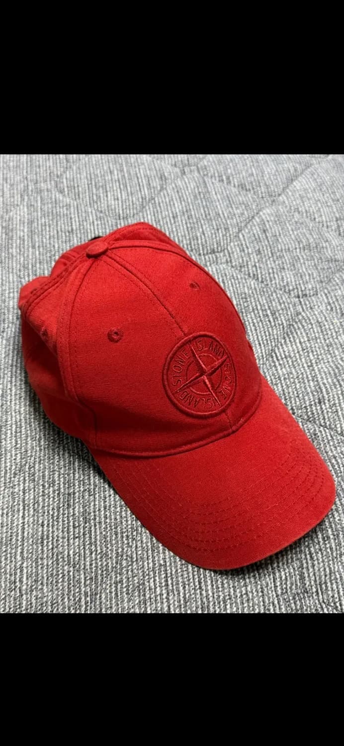 스톤아일랜드 레드 볼캡(L) 상품이미지2
