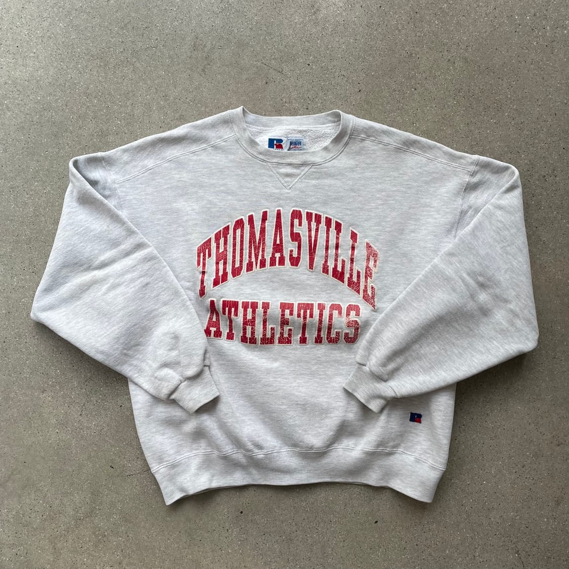 빈티지  러셀 애슬레틱 하이코튼 스웻셔츠 그레이(레드)madeinusa 상품이미지1