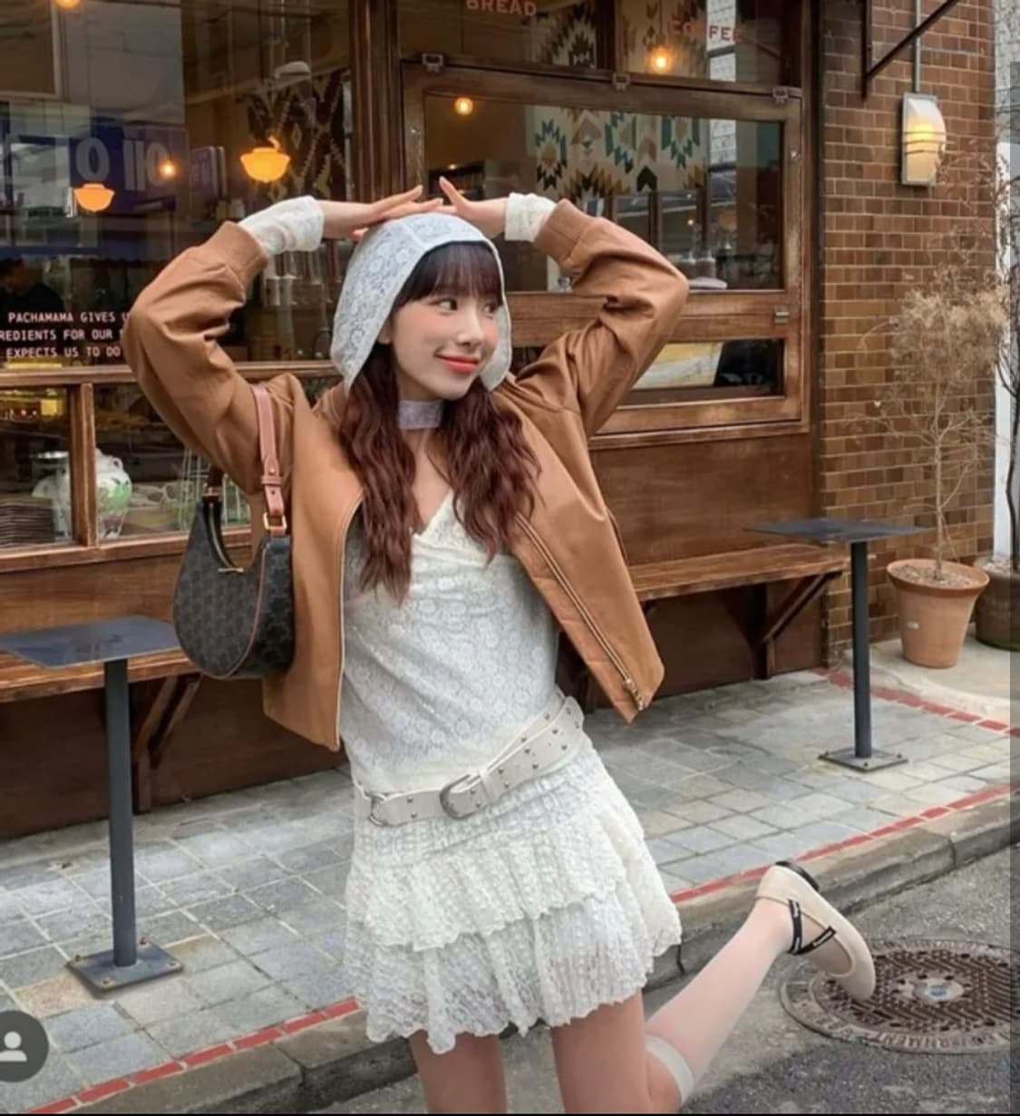 세릭 레이스 랩 후드 탑 상품이미지2