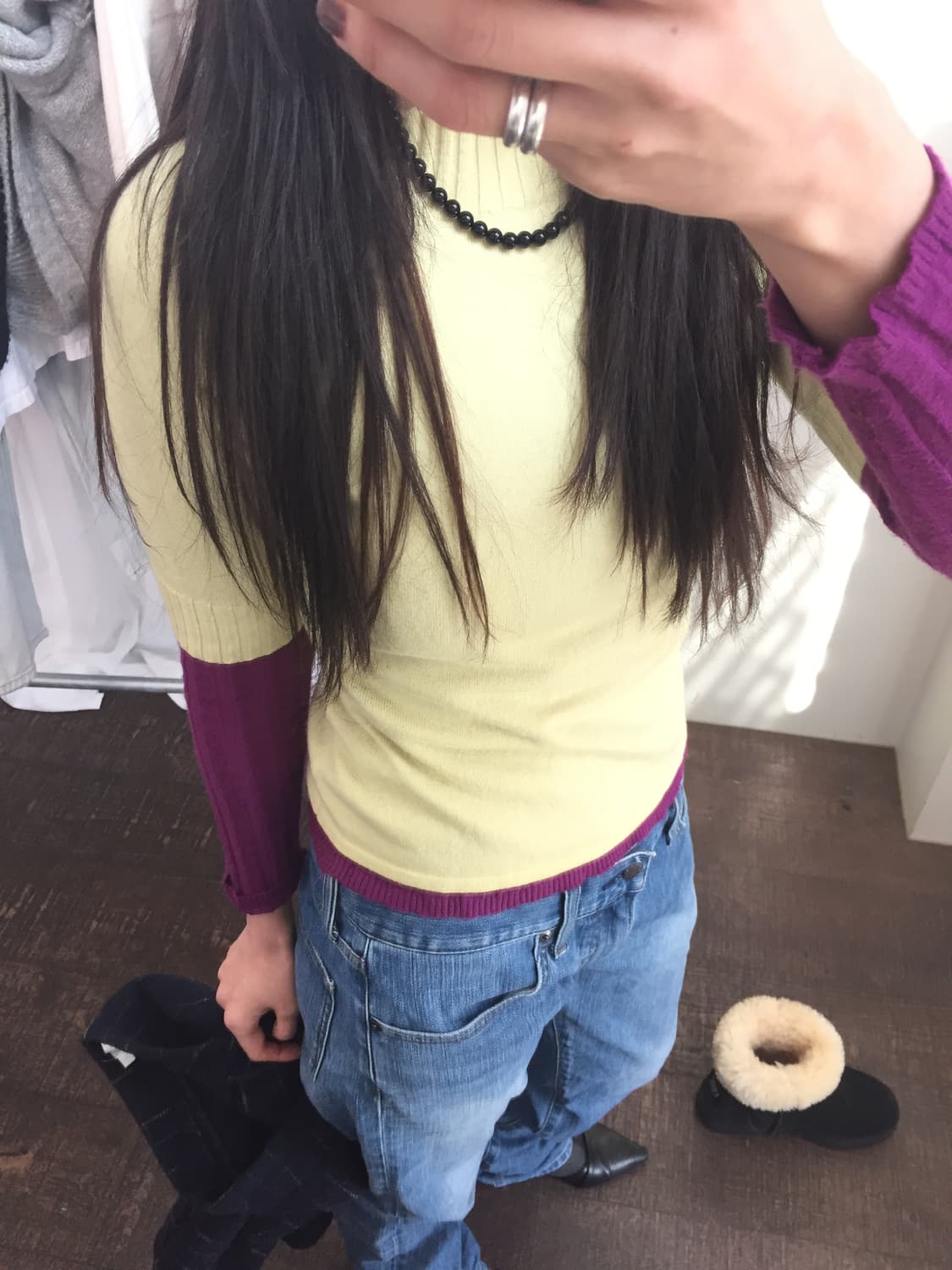 (HALOGEN) 빈티지 버튼 니트 탑 상품이미지3