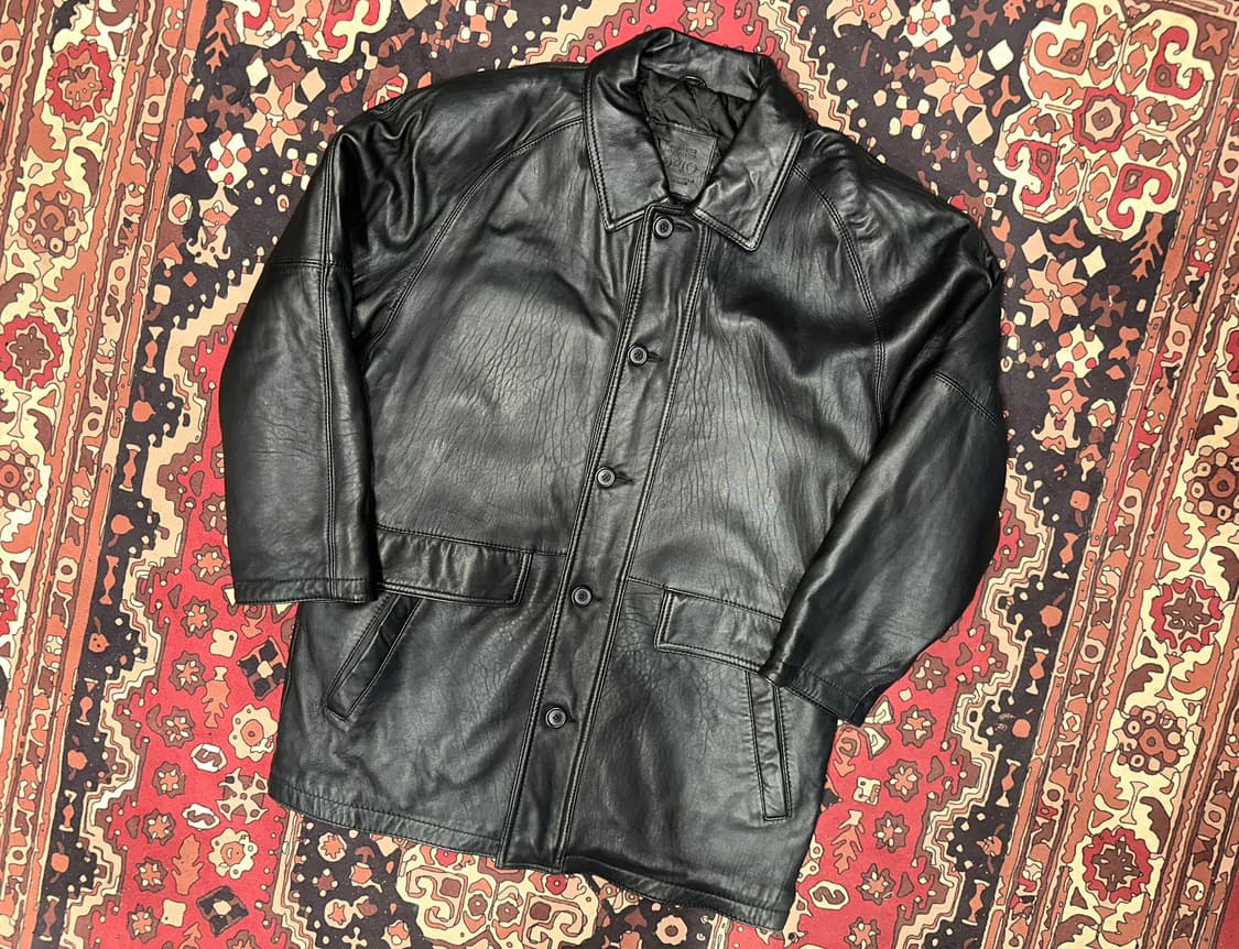 ( XL-2XL ) 가죽카코트 가죽코트 레더코트 가죽롱코트 가죽자켓 상품이미지1