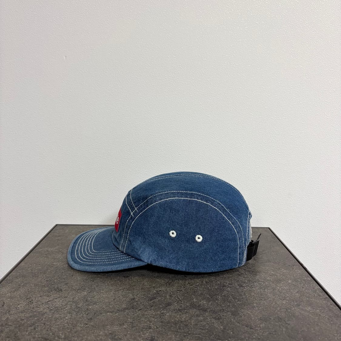 (OS) 슈프림 박스로고 캠프캡 모자 스티치 데님 상품이미지2
