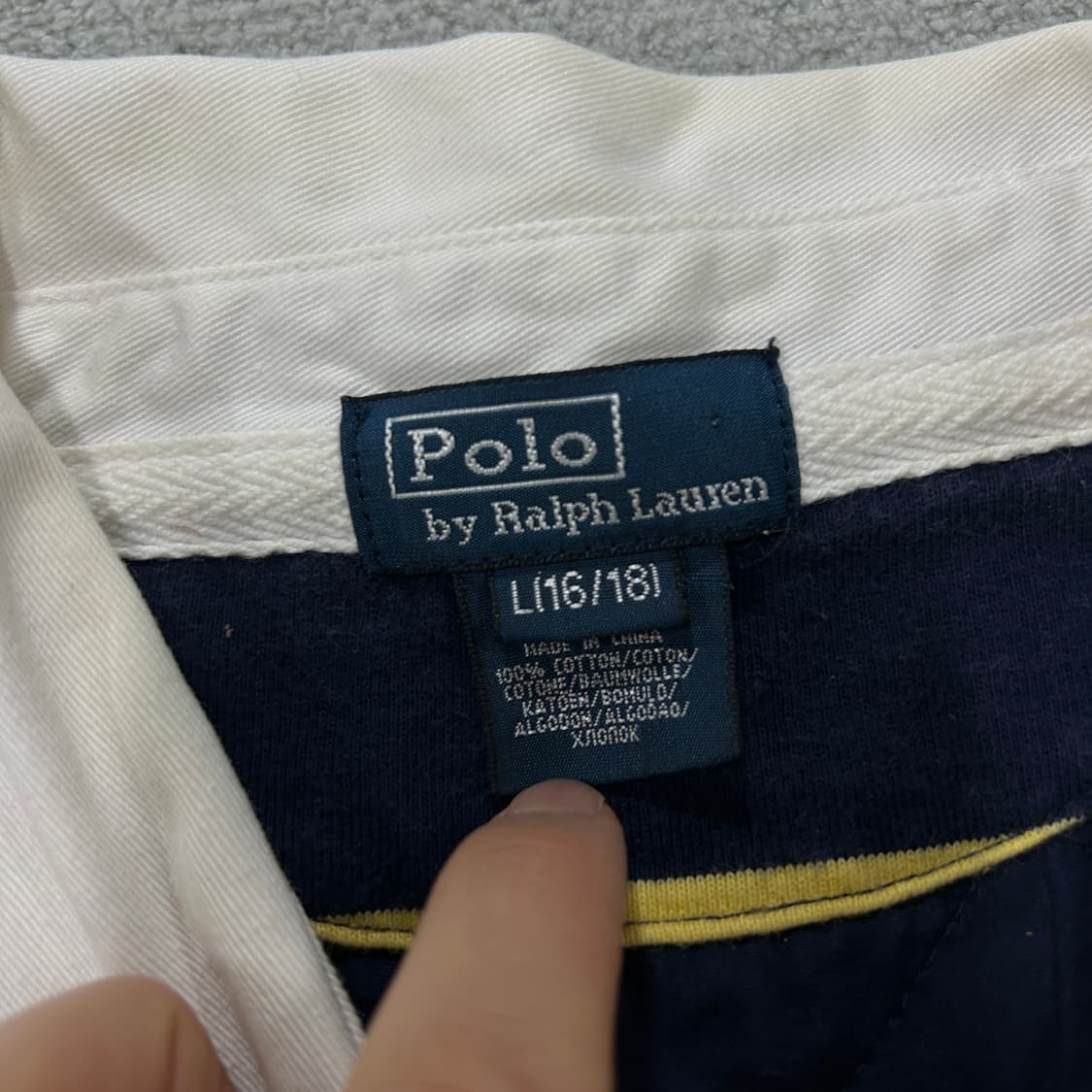 폴로 랄프로렌 스트라이프 럭비티 긴팔 L 상품이미지2