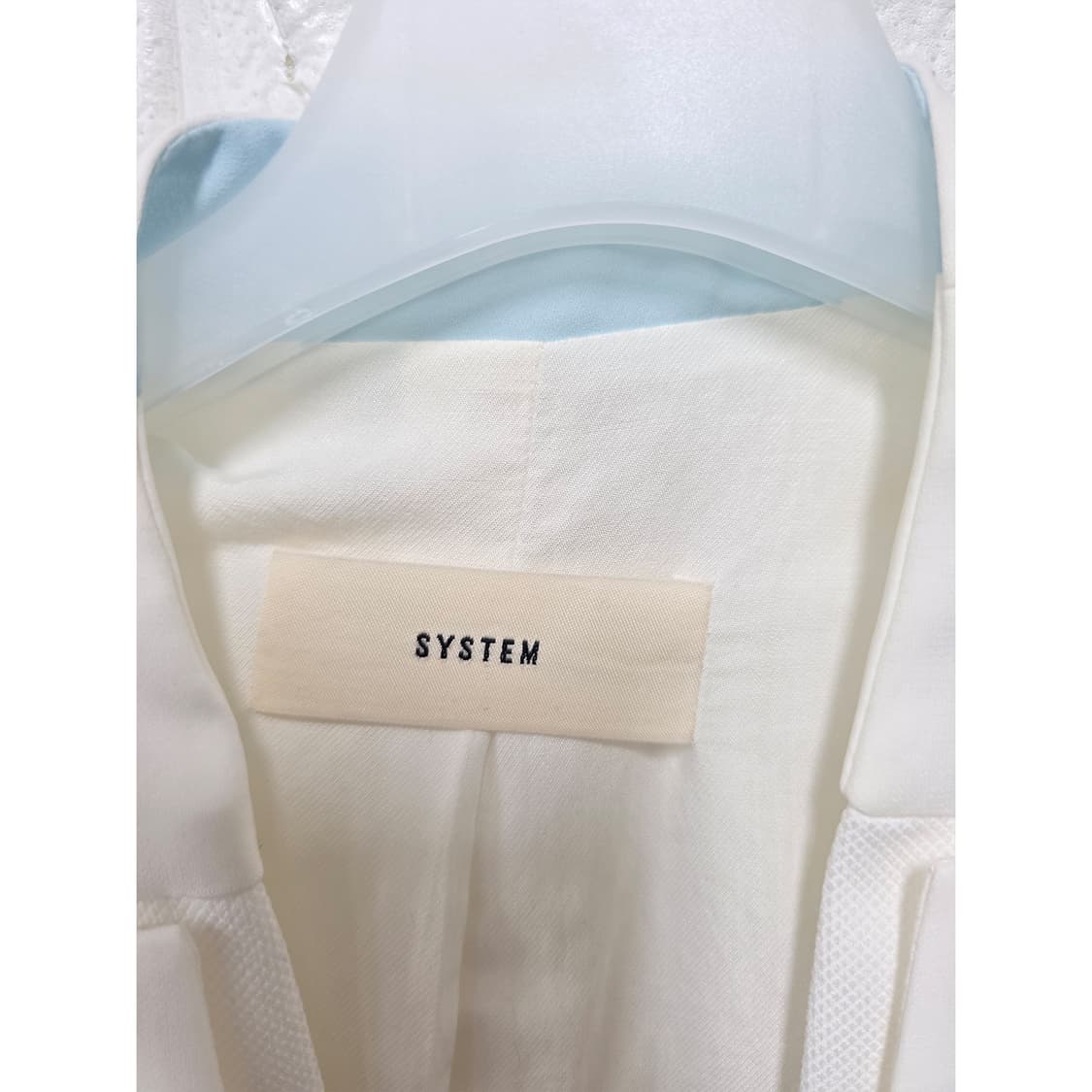 한섬 시스템 화이트 노카라 자켓 M 상품이미지2