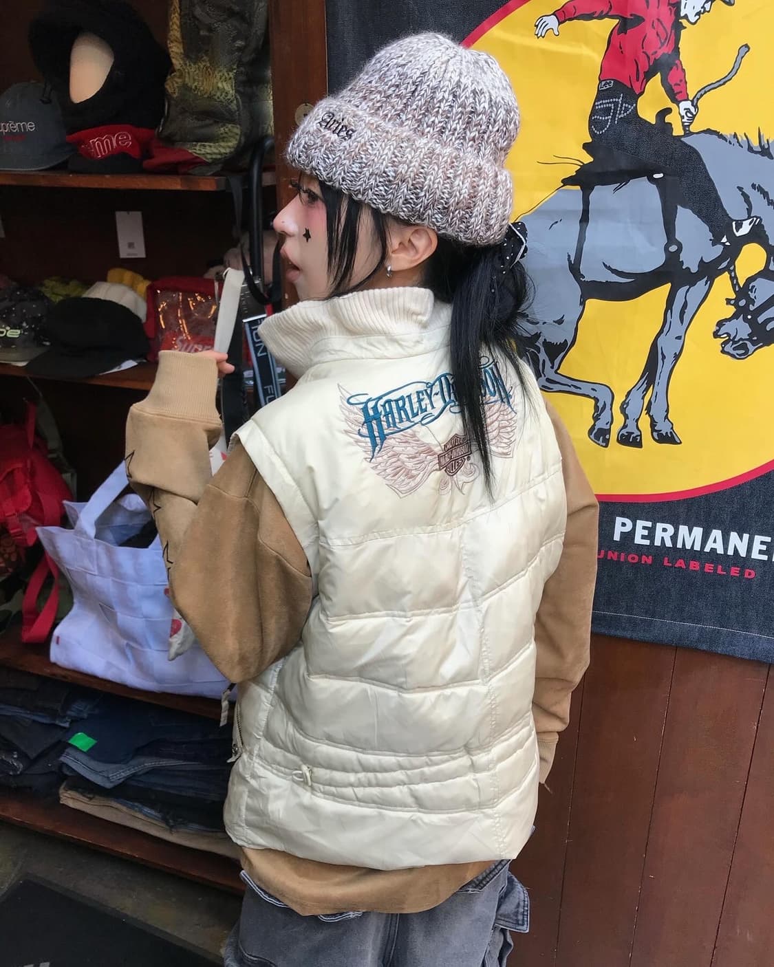 Harley-Davidson Embroidery Padded Vest 상품이미지2