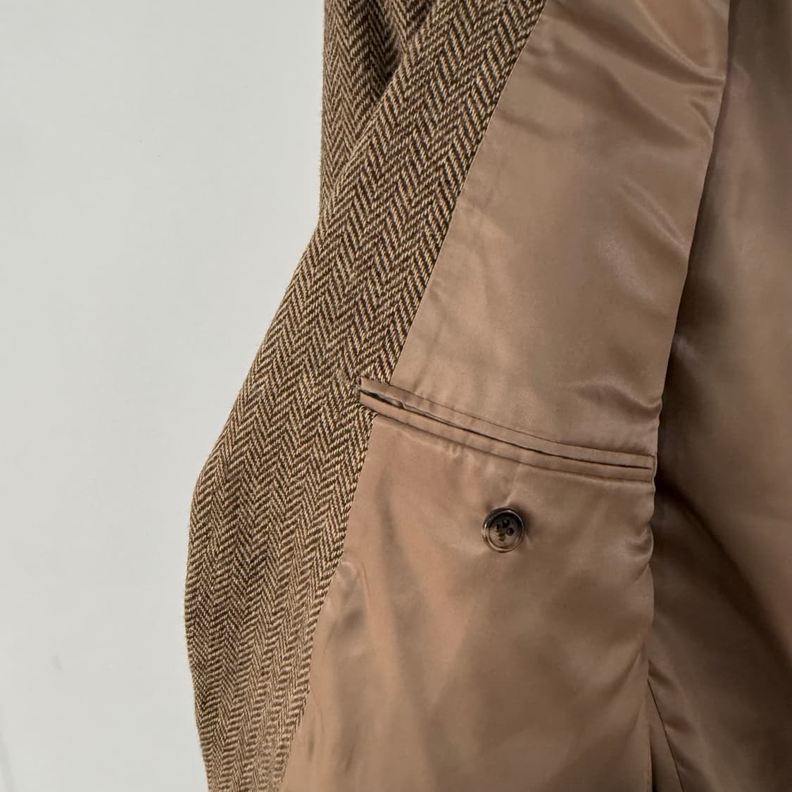 랄프로렌 Ralph Lauren 브라운 헤링본 테일러드 울 트위드 자켓 상품이미지5