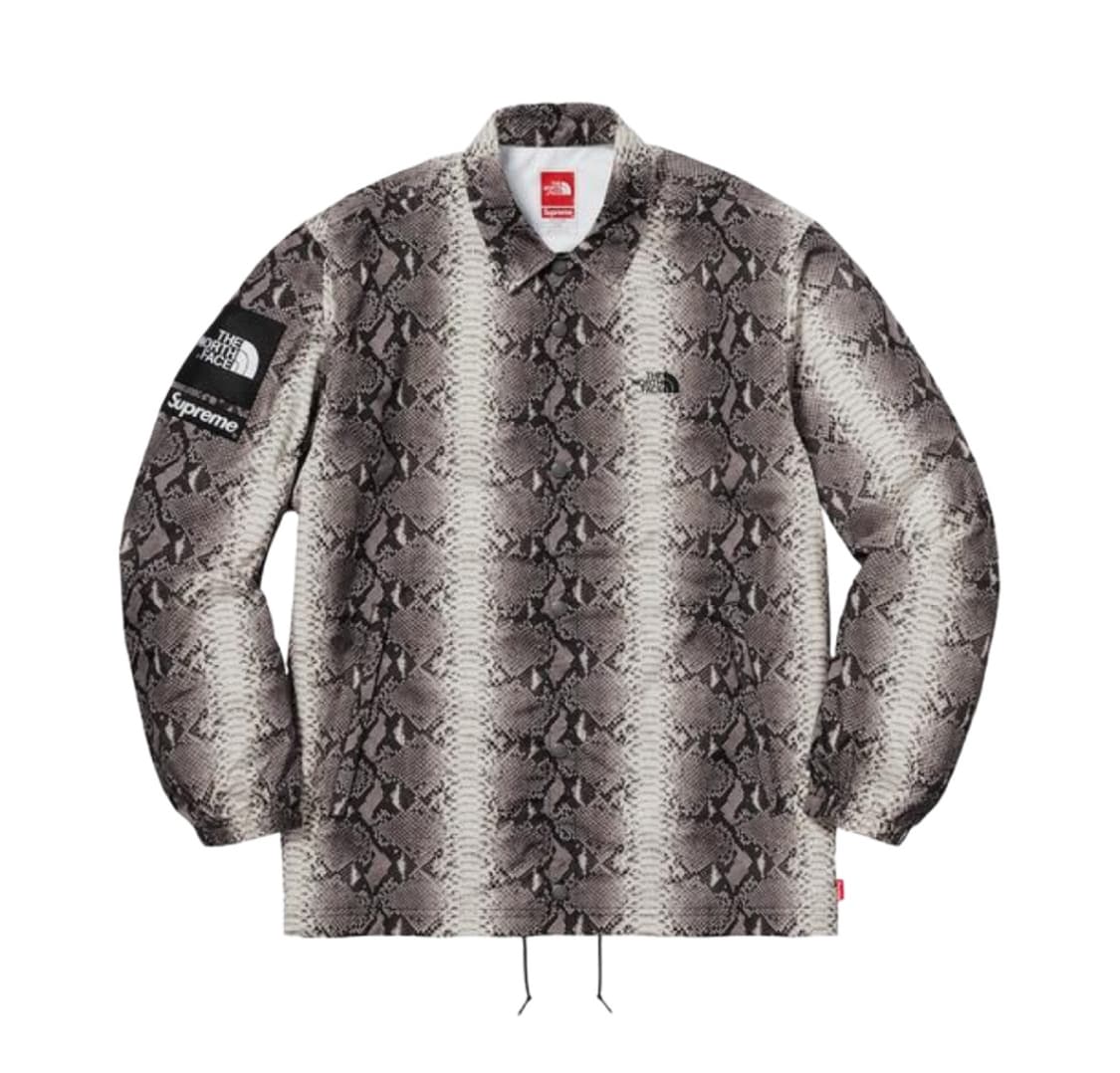 [L] 슈프림 x 노스페이스 스네이크스킨 테입드 심 코치 자켓 블랙 상품이미지9