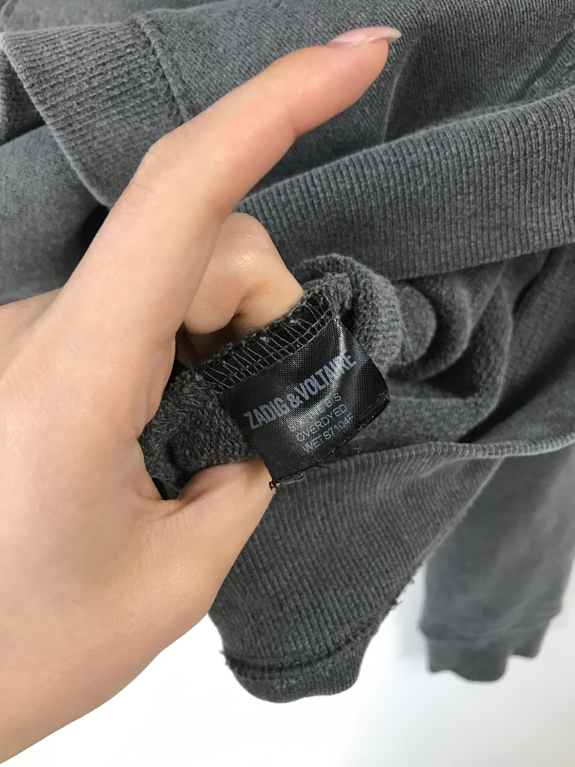 자딕엔볼테르 스컬 백로고 차콜 후드집업 상품이미지6