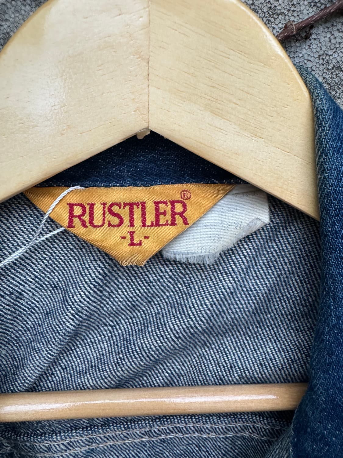 80s rustler 랭글러 콘쵸버튼 레오파드 커스텀 데님 트러커 자켓 상품이미지6