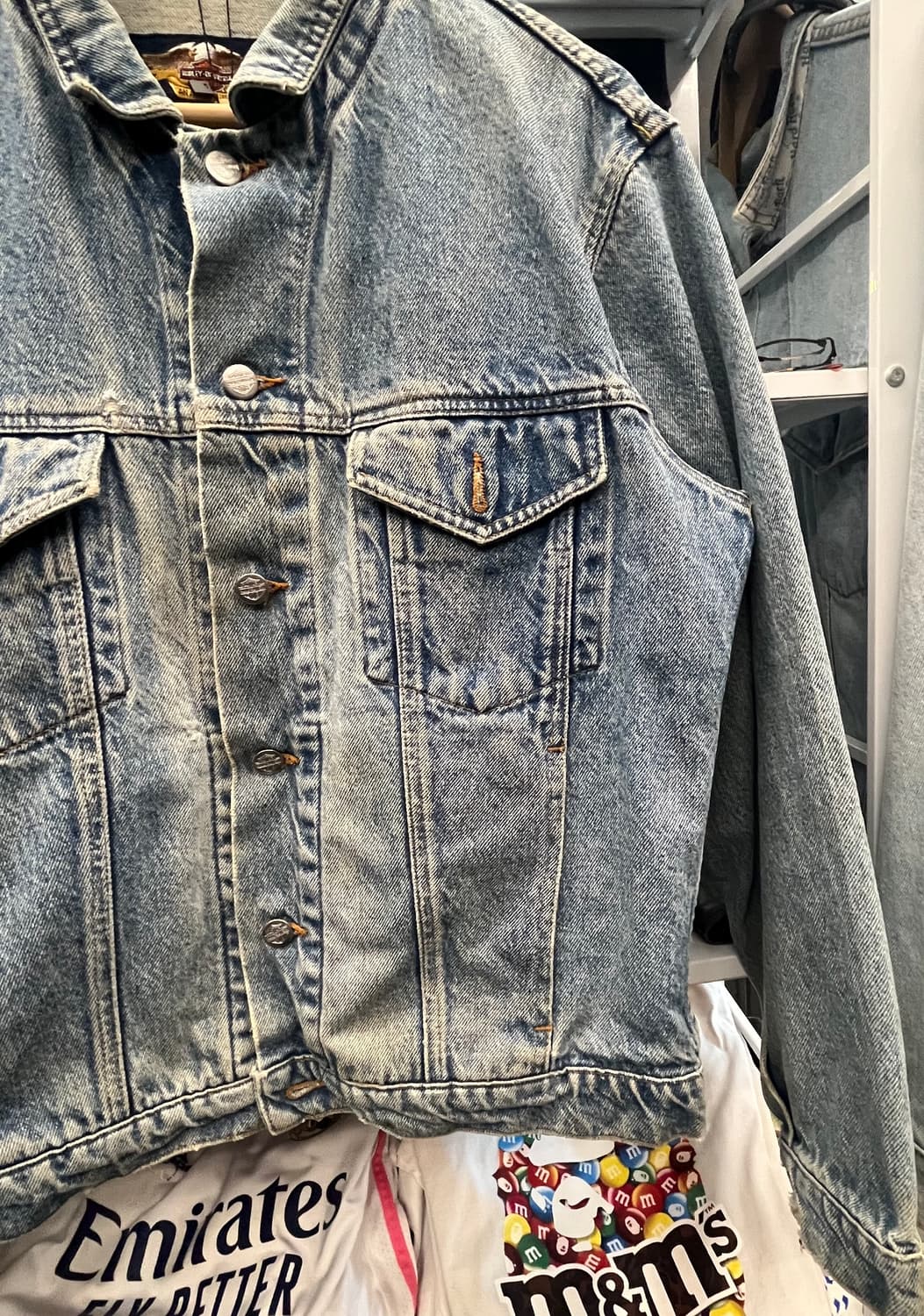 할리데이비슨 데님 자켓 프린팅 청자켓 상품이미지5