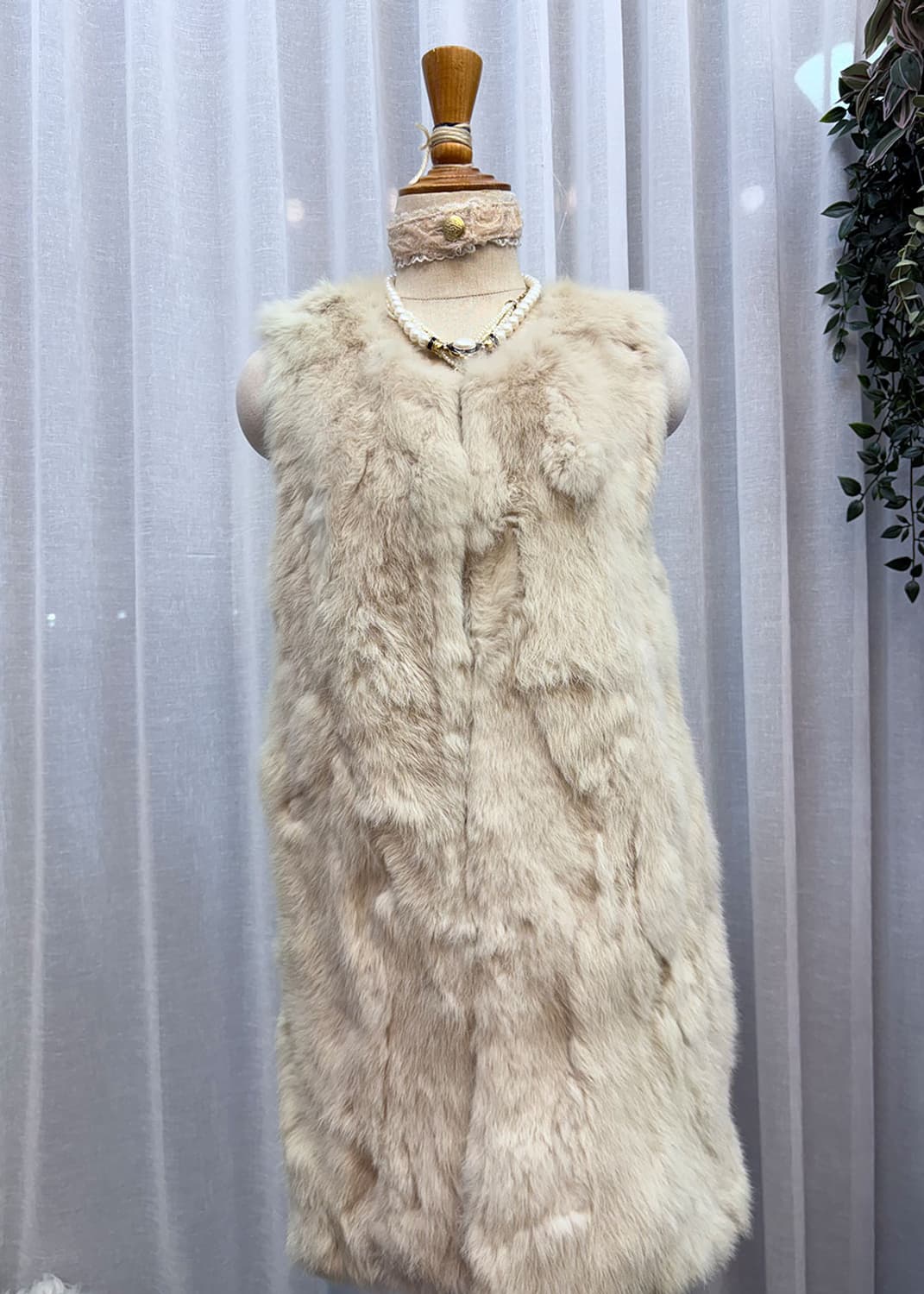 롱니트 퍼 베스트 상품이미지2