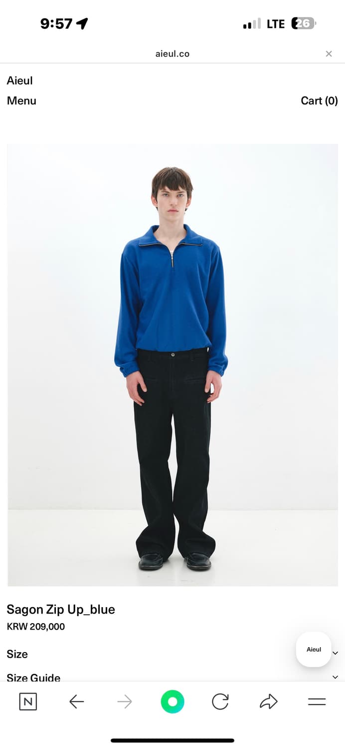 Aieul 사곤 집업 니트 상품이미지1