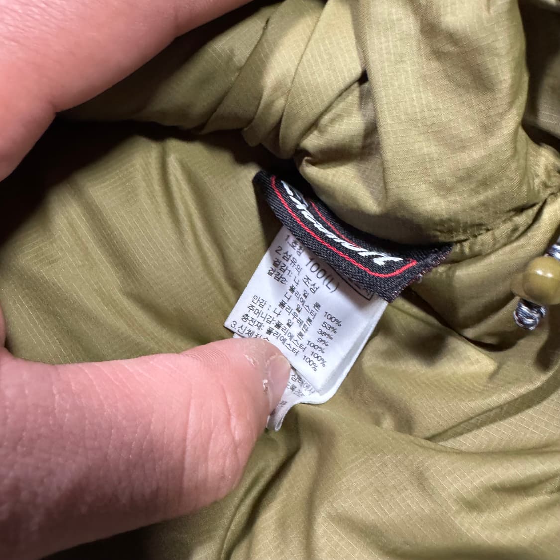 노스페이스 배색 경량패딩 상품이미지5