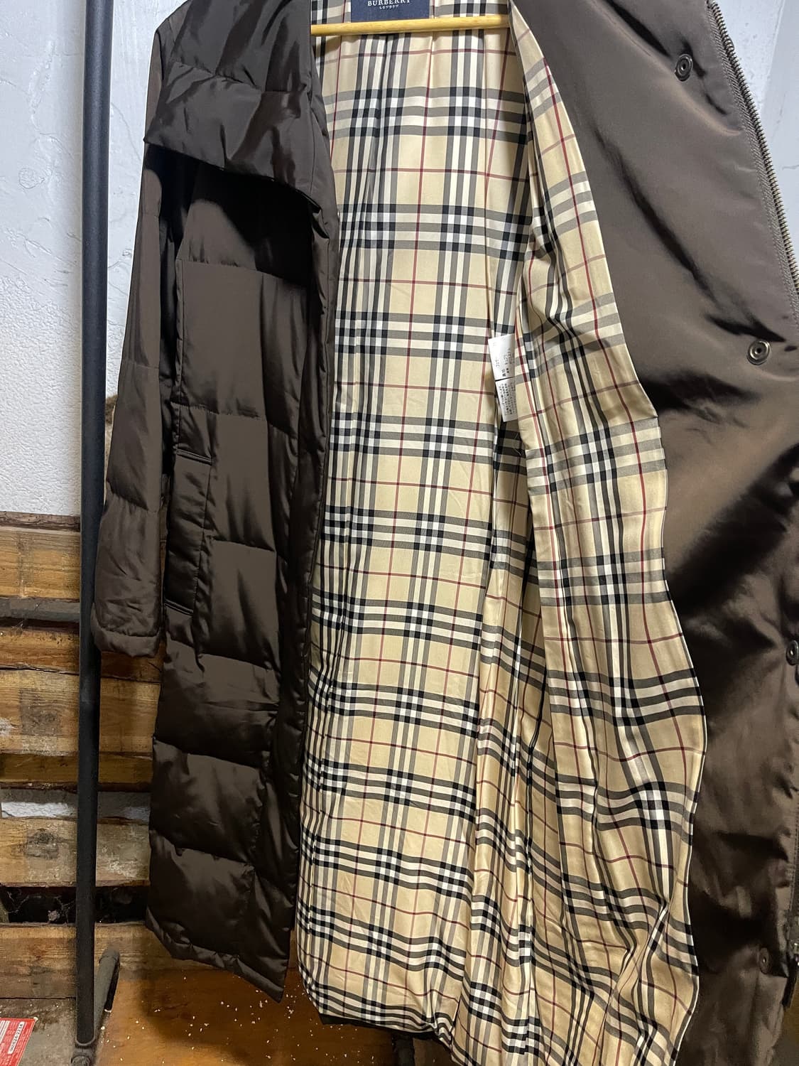 빈티지 버버리 다운 롱패딩 상품이미지5