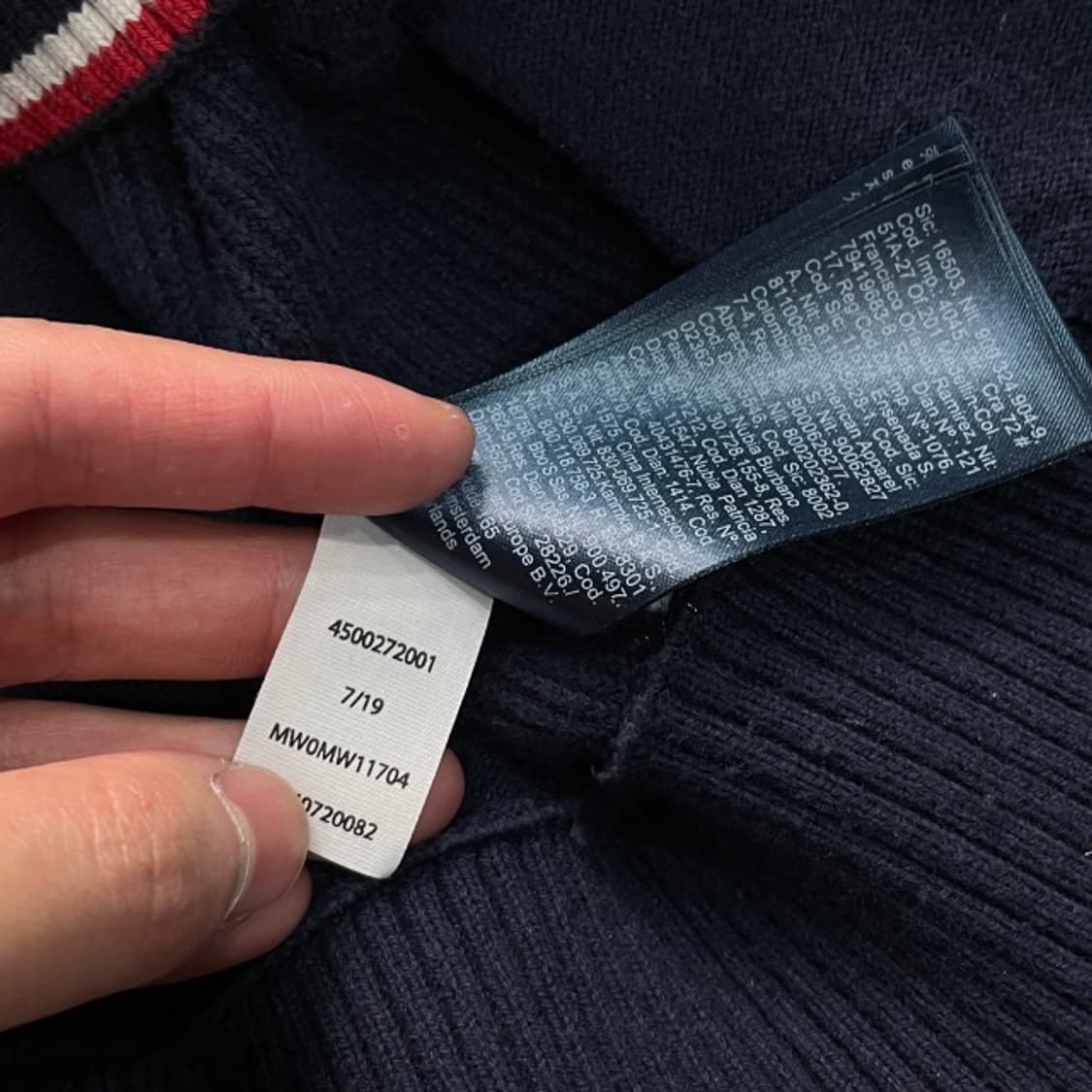  100 타미힐피거 니트 베이스볼 가디건   상품이미지4