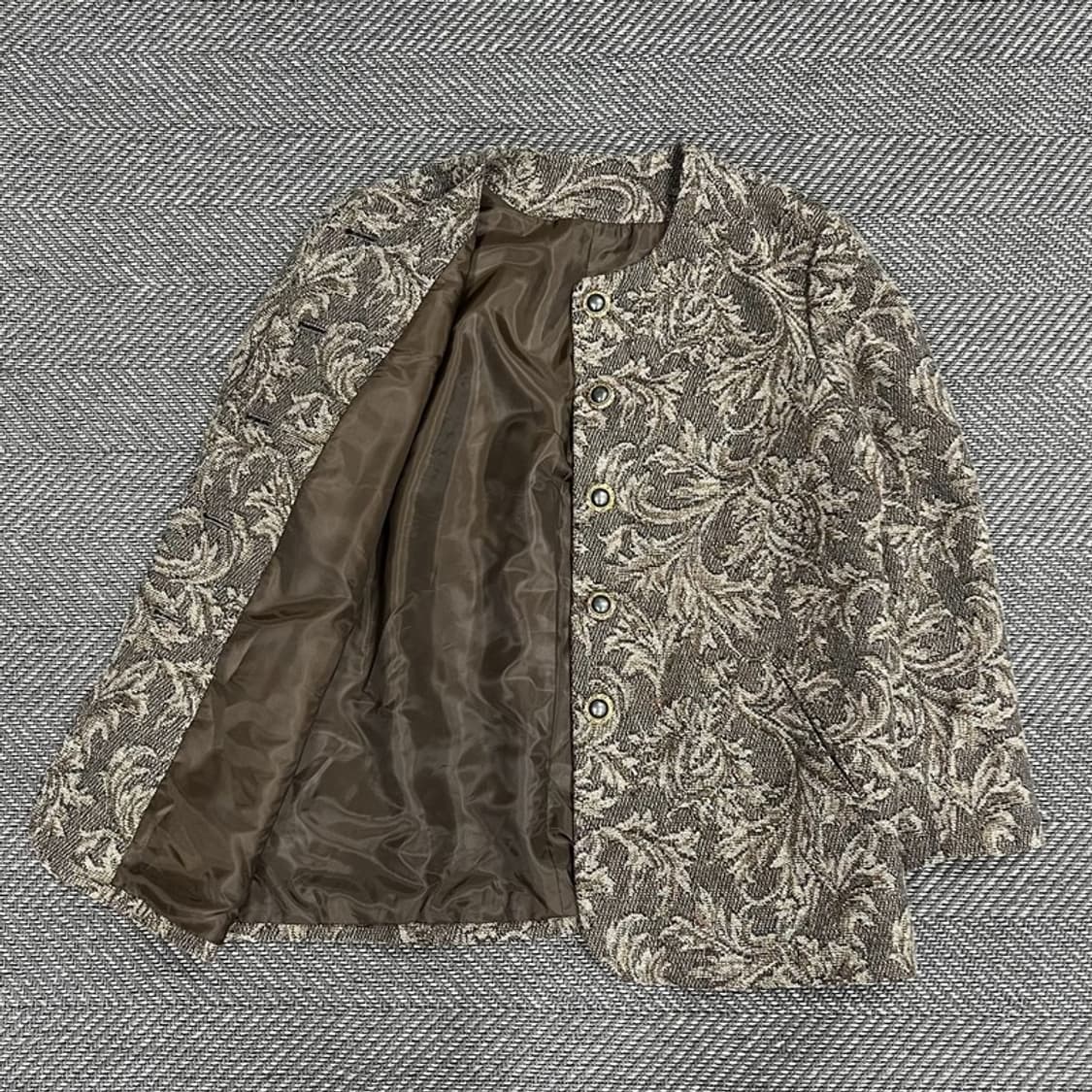 자카드 패턴 앤틱 자켓 v1169 상품이미지3