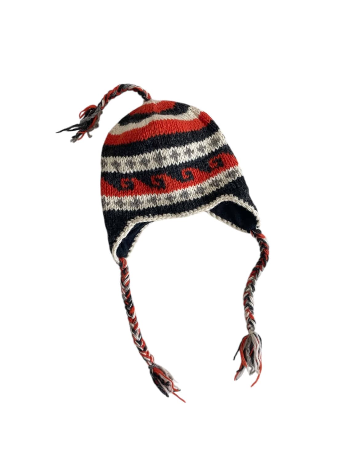 핸드니트 이어플랩 울 햇 상품이미지1