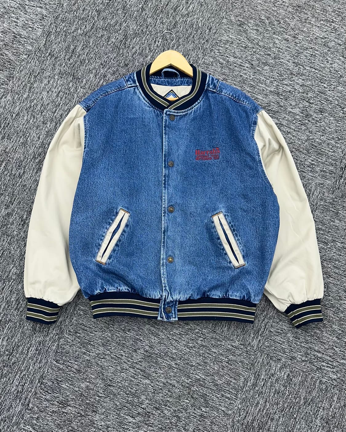 (2XL)90'S 데님 바시티 점퍼-M1089 상품이미지1