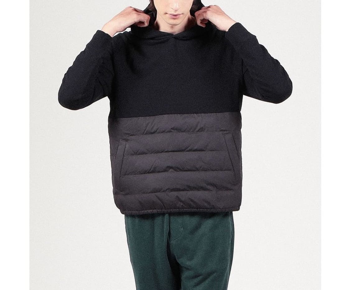 (정품/새상품) 제임스펄스 남성 블랙 풀오버 믹스 구스다운 후드 상품이미지6