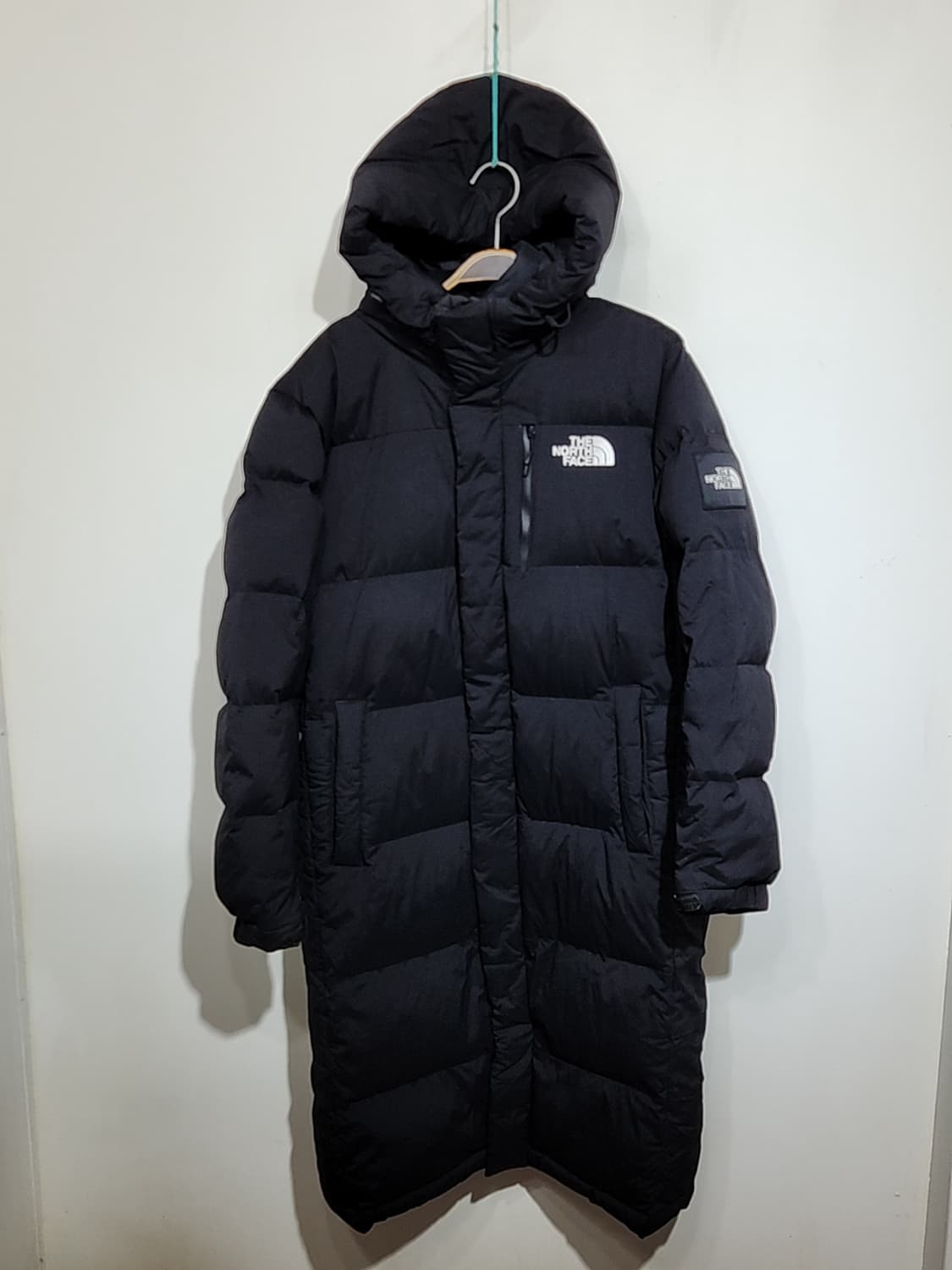 (L) 노스페이스 롱패딩 점퍼 거위털 블랙 후드 구스다운코트  상품이미지1