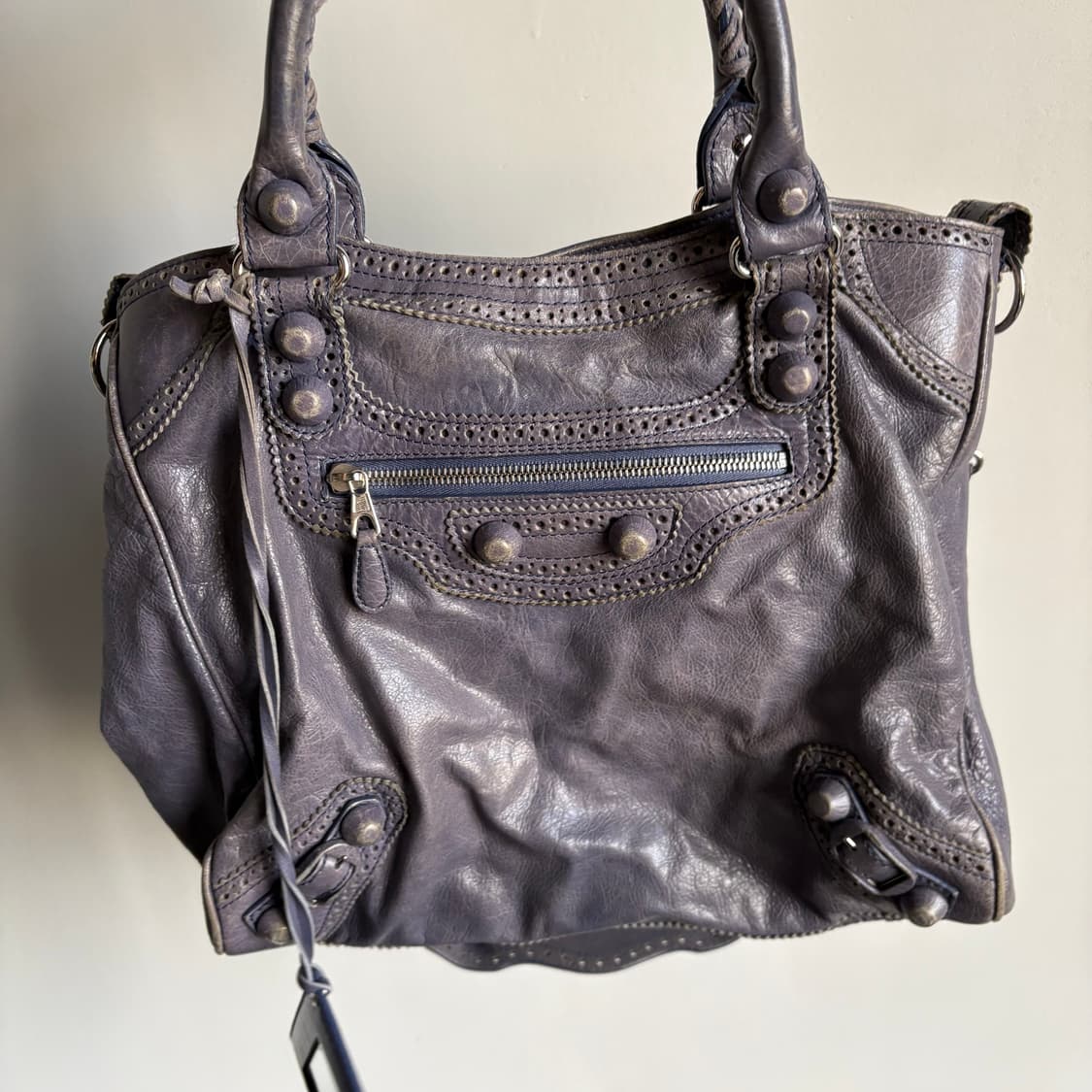 발렌시아가 벨로 모터백 퍼플 상품이미지2