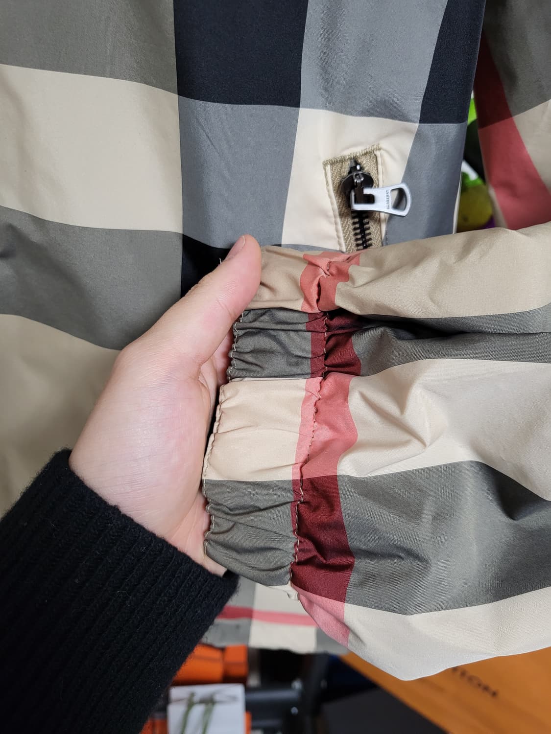 24SS 버버리 리버시블 체크 바람막이 자켓 m 상품이미지6