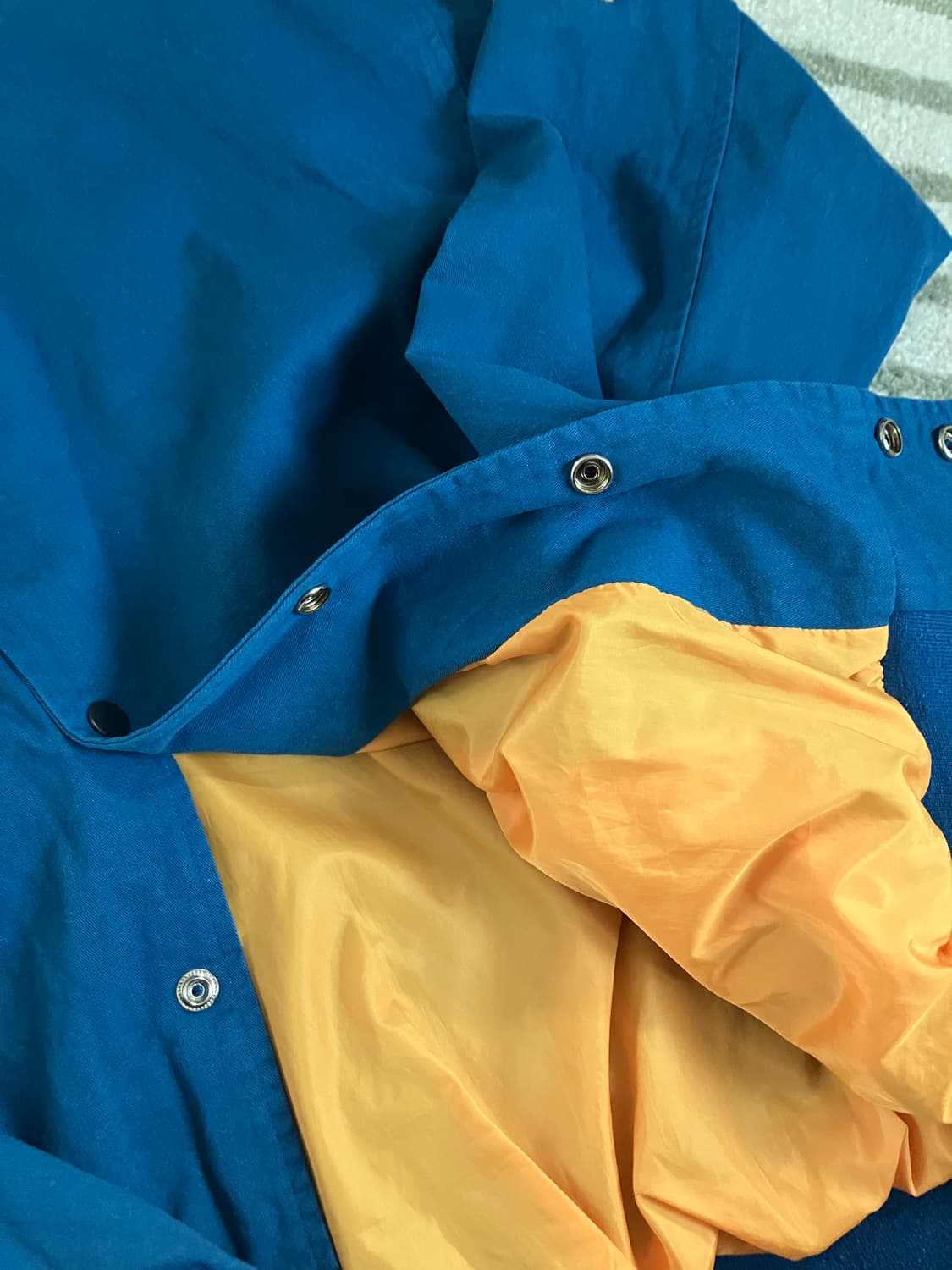 롱바케이션 롱바케 바시티 자켓 블루 V 상품이미지3