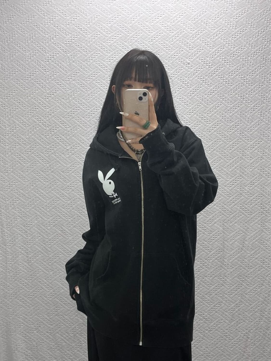 아임낫어휴먼비잉X플레이보이 스트릿 키치 오버핏 후드집업 L C09397 상품이미지2