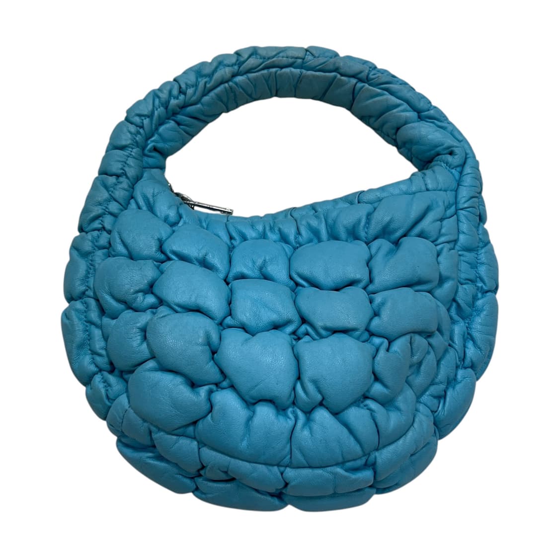 COS 코스 퀄티드 미니백 레더 터콰이즈 블루 가방 상품이미지2