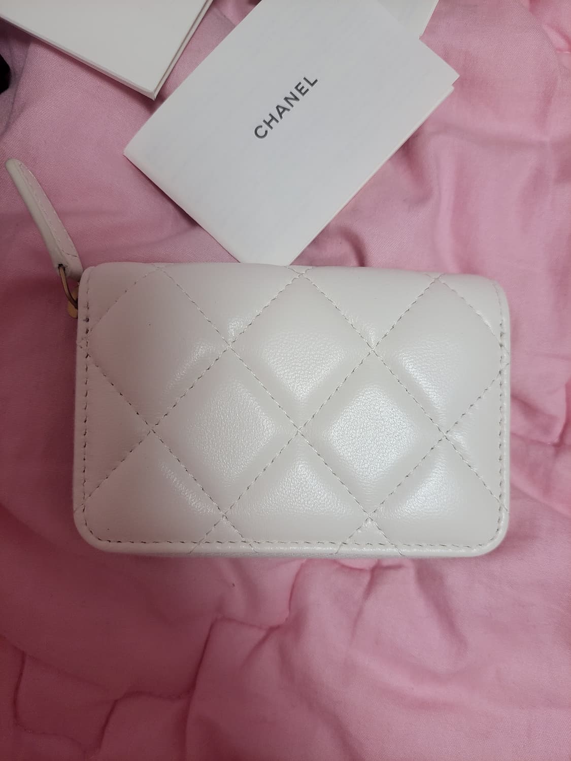 정품)급처미사용새상품!샤넬 하트 지갑 지퍼돌이 카드지갑 상품이미지5