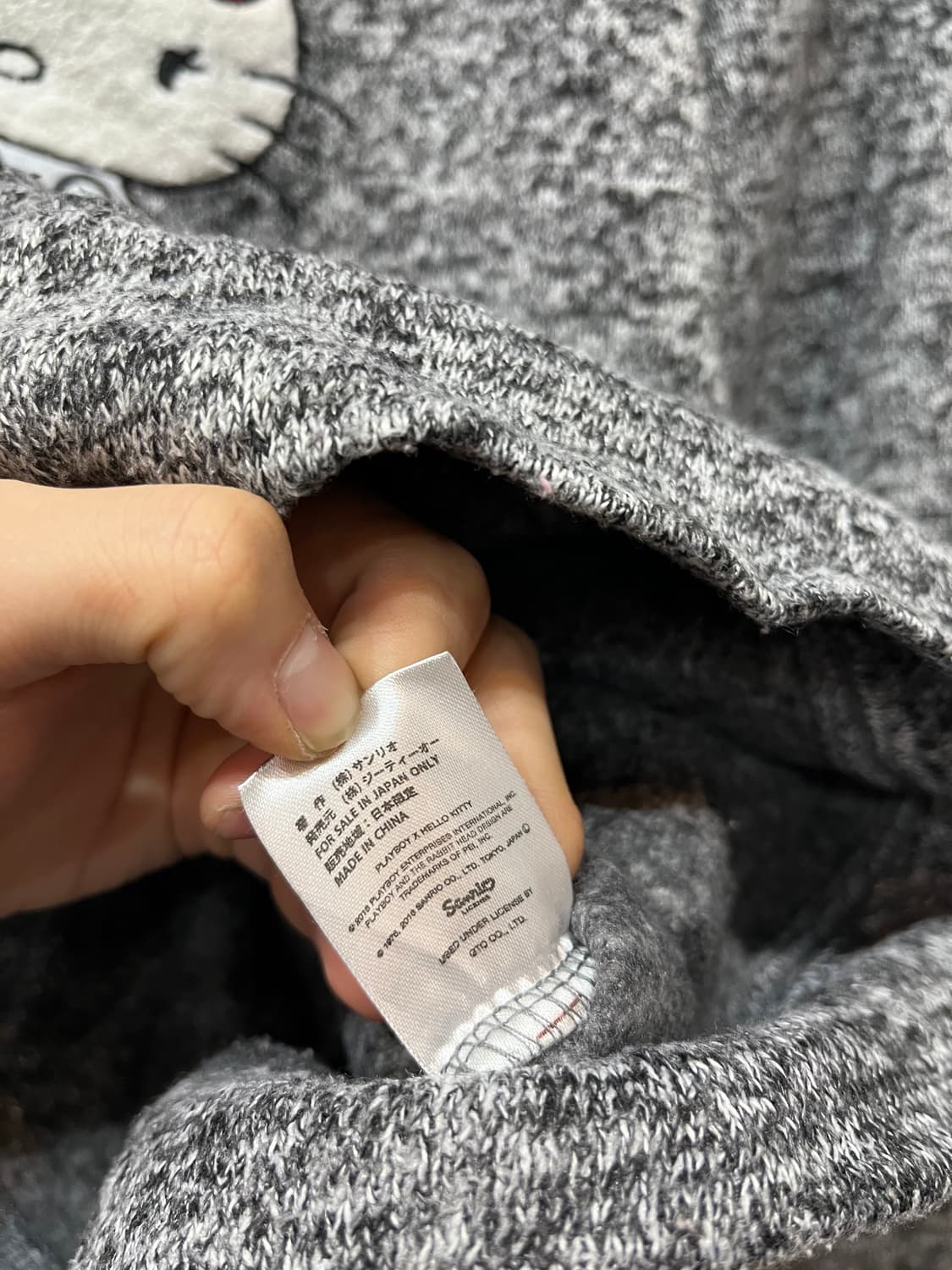 플레이보이X헬로키티 일본 한정 판매 니트 후드  상품이미지6
