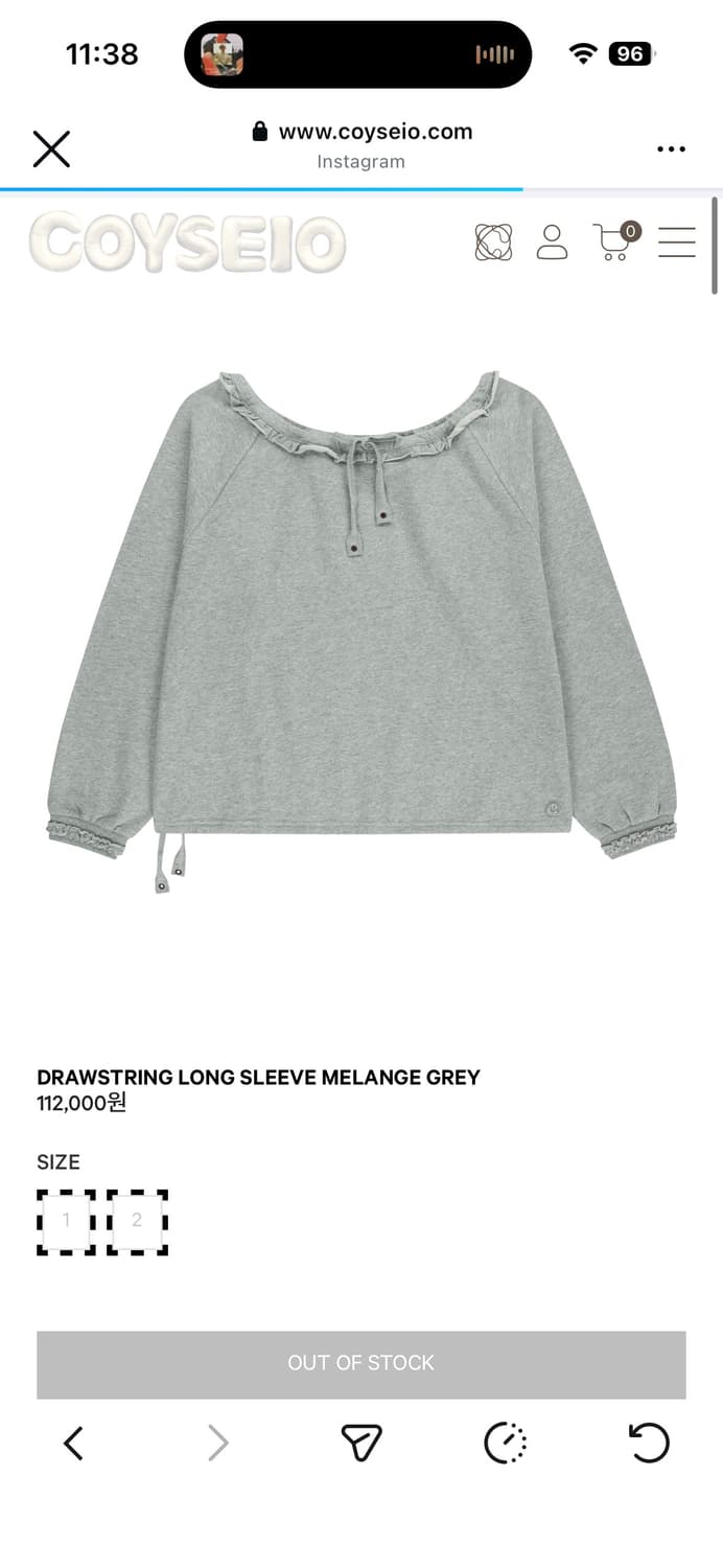 코이세이오 롱슬리브 2사이즈 상품이미지1