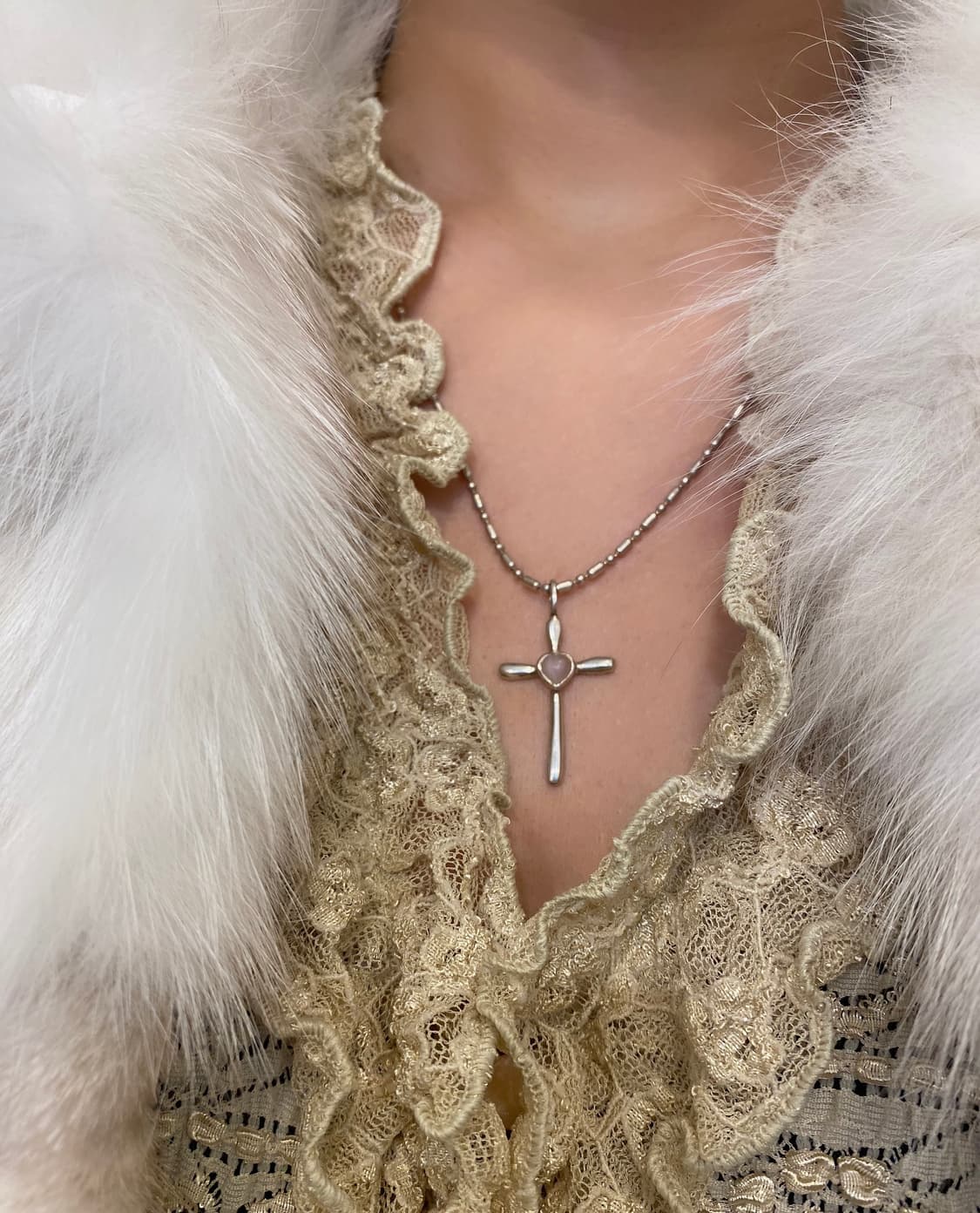 moonstone cross 925silver neck 상품이미지7