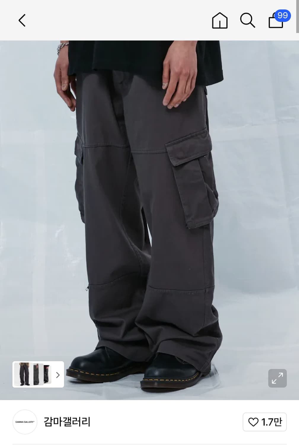 감마갤러리 카고팬츠 M 상품이미지1