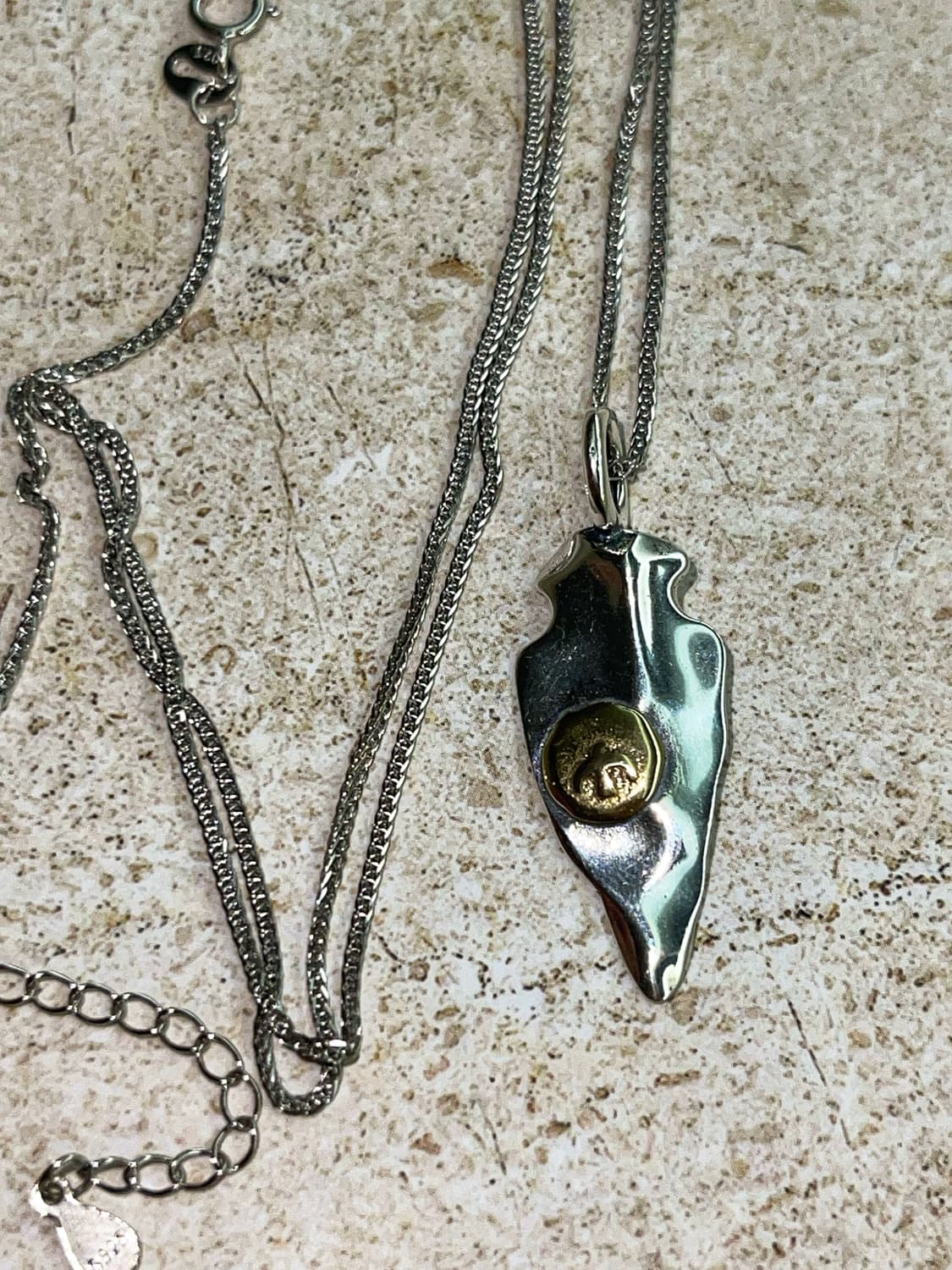 실버925 웨이브 쉐입 펜던트 네크리스 / 남자목걸이 여자목걸이 유니섹스 상품이미지3