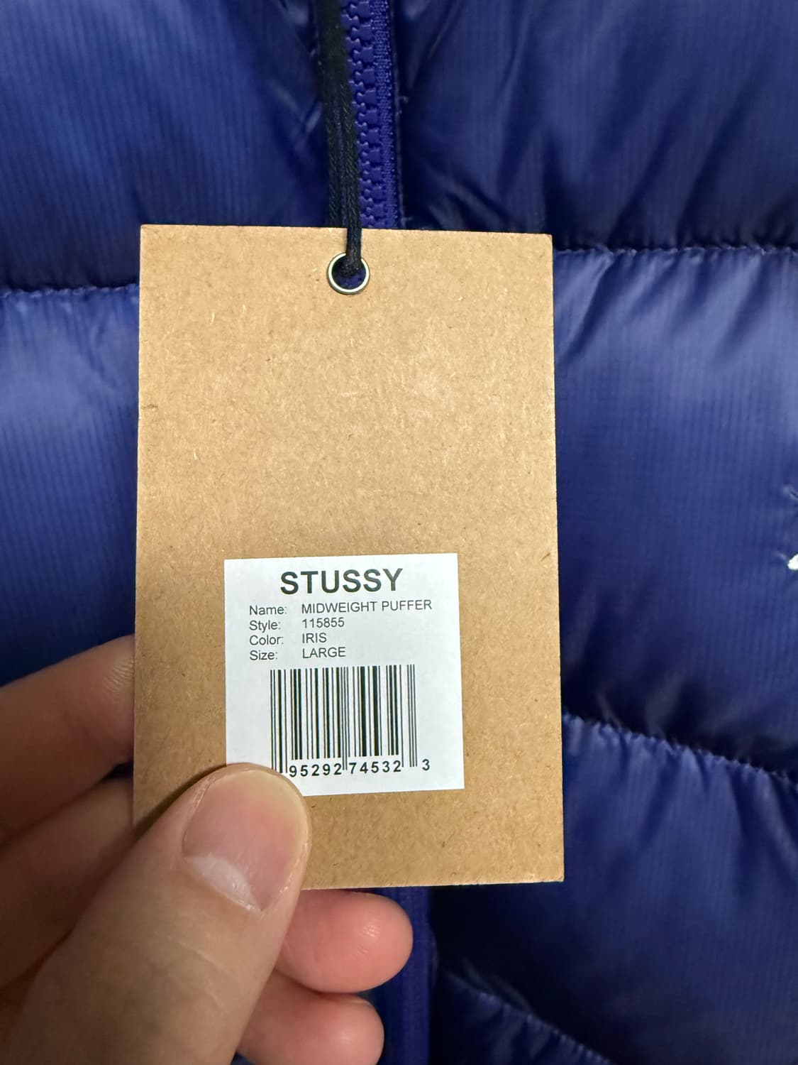 [L] 스투시 미드웨이트 푸퍼 아이리스 상품이미지3