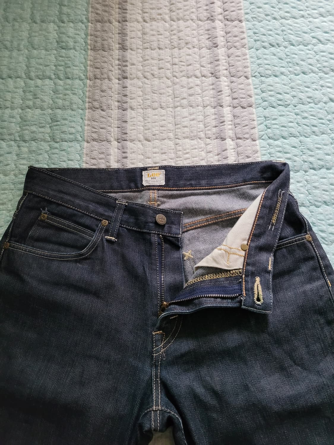 재팬 리 101 Lee 101 레귤러네로우 진청슬림진 29사이즈 상품이미지4