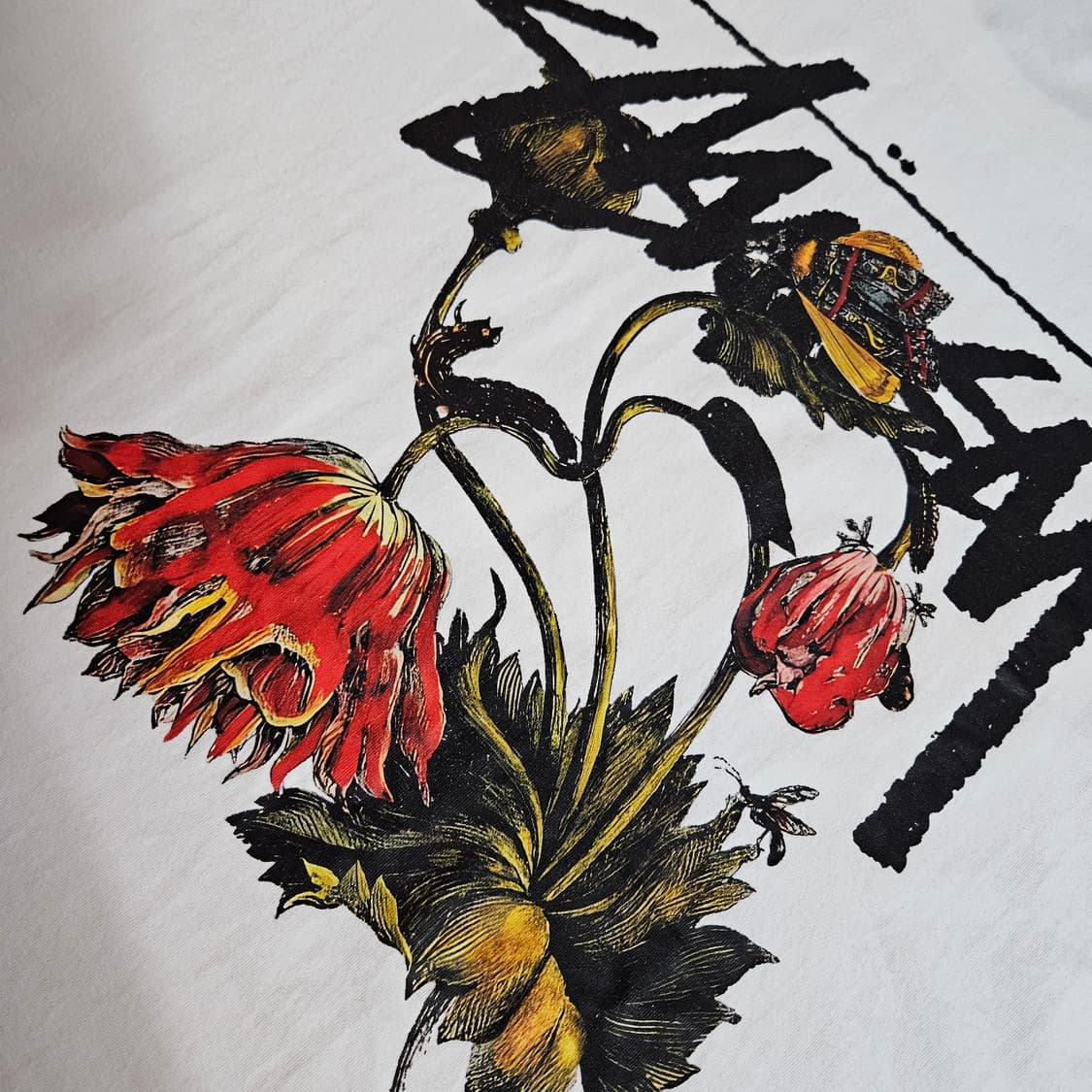 스투시(STUSSY) 위더드 플라워 티셔츠 2XL size 상품이미지3