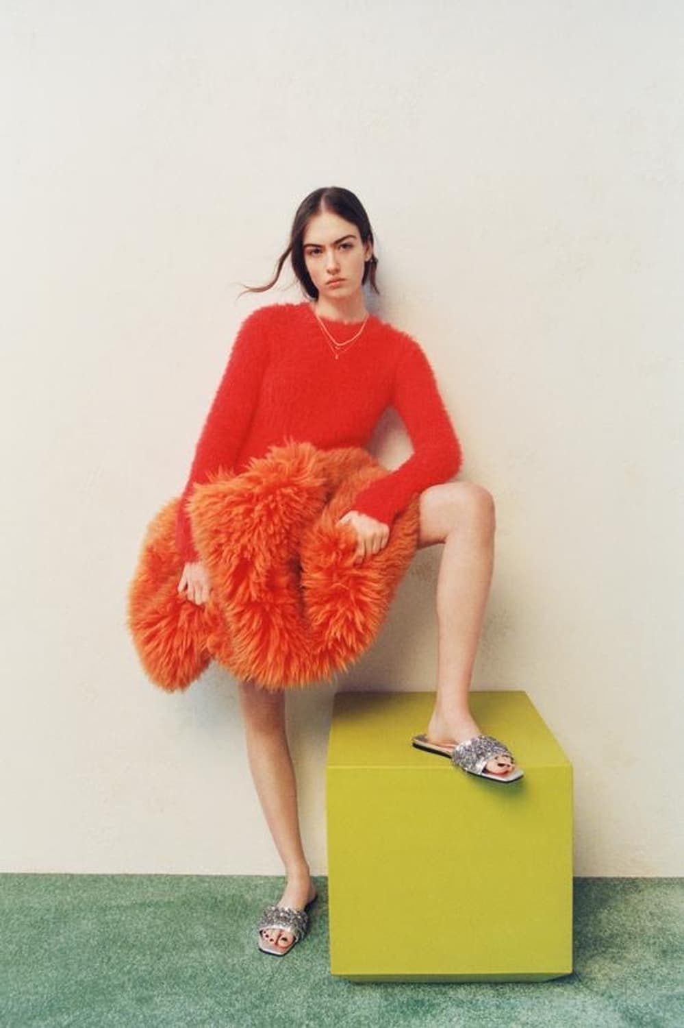 자라 백트임 퍼 니트 S 상품이미지2