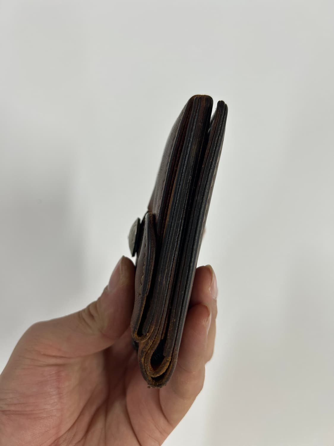 GOROS 고로스 새들레더 브라운 콘초 반지갑 상품이미지4