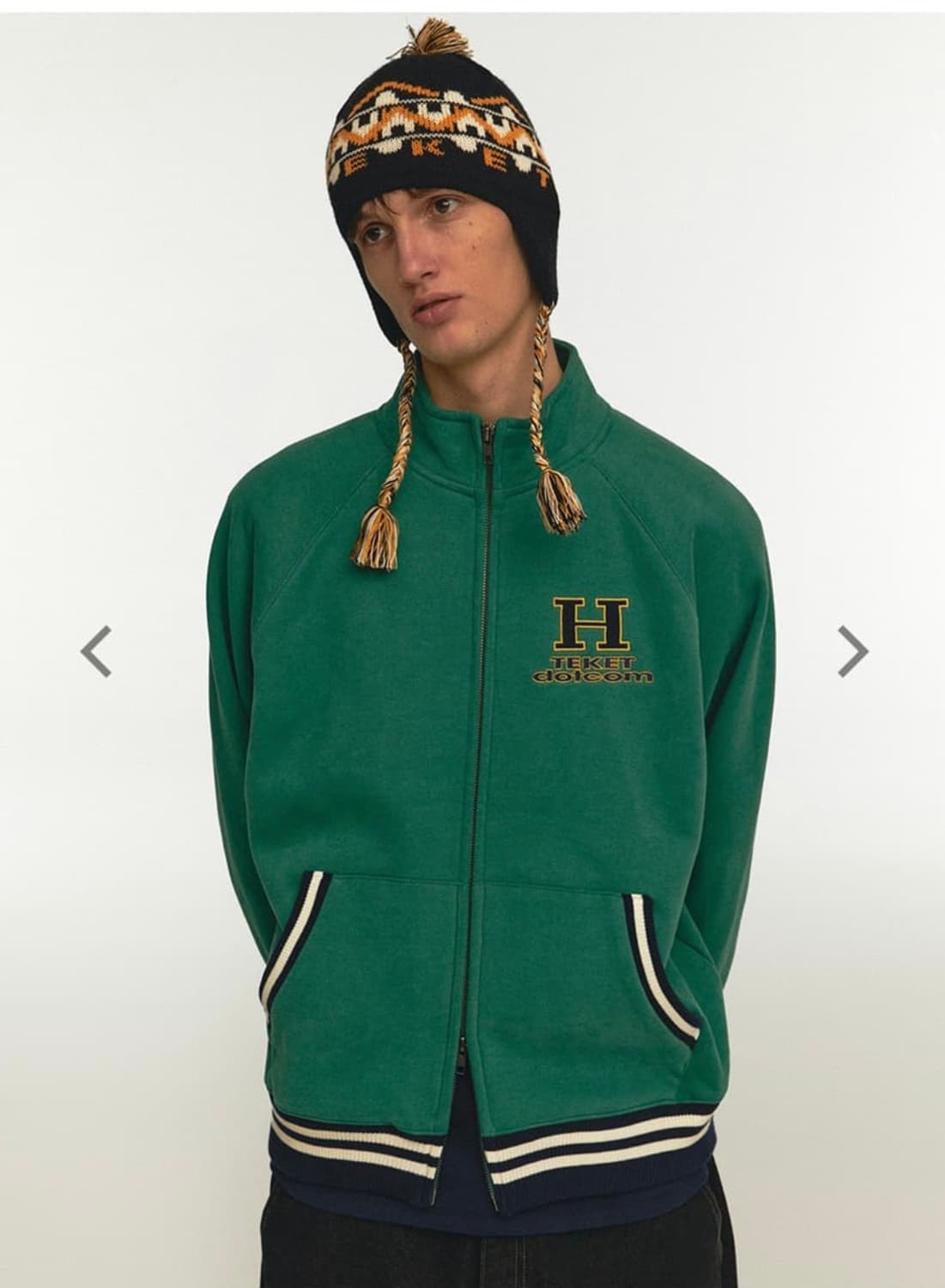 테켓 H ZIP-UP SWEATSHIRT-GREEN 상품이미지1