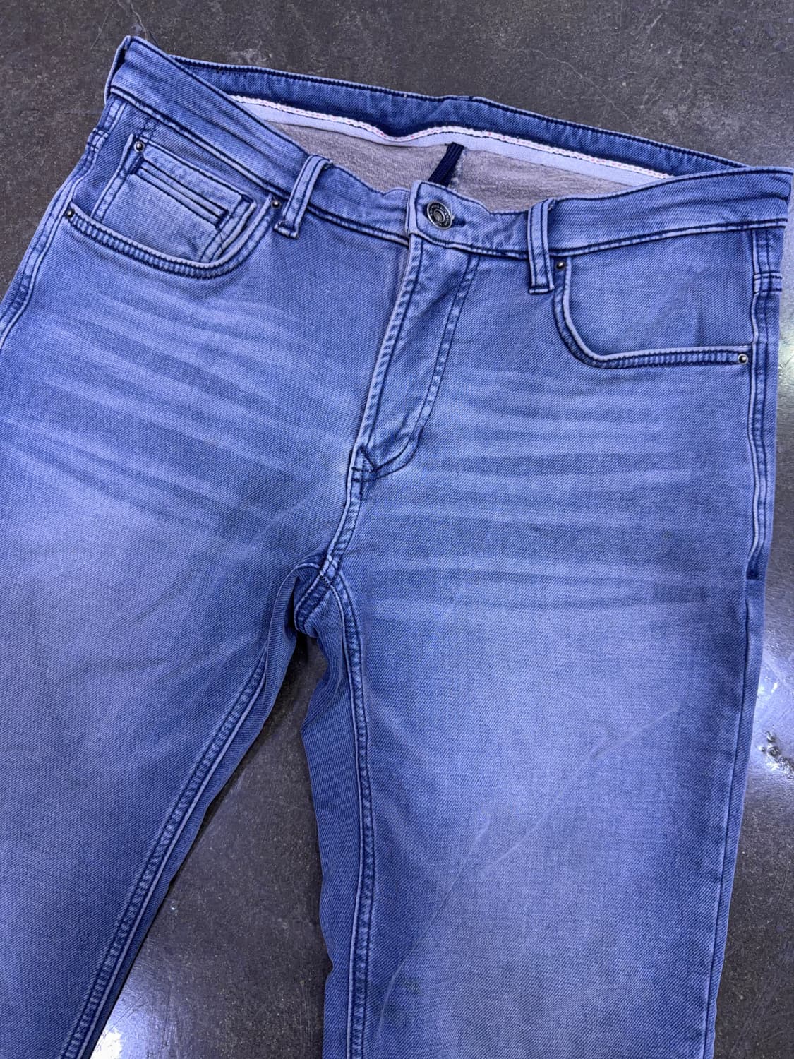 시리즈 힙스터 빈티지 주름 워싱 기모 스트레이트핏 데님팬츠 82 (32) 상품이미지3